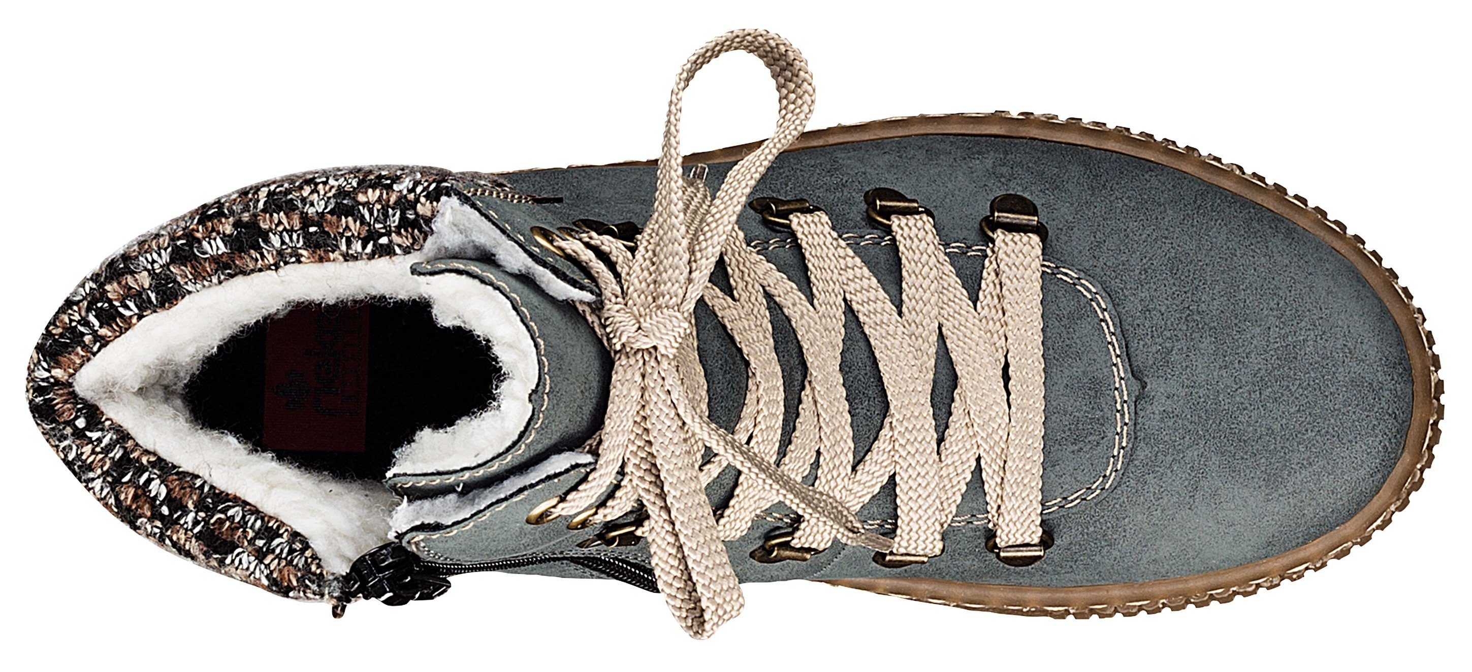 Rieker Winterboots, Winterstiefelette, Schnürboots, Outdoorboots mit Warmfutter