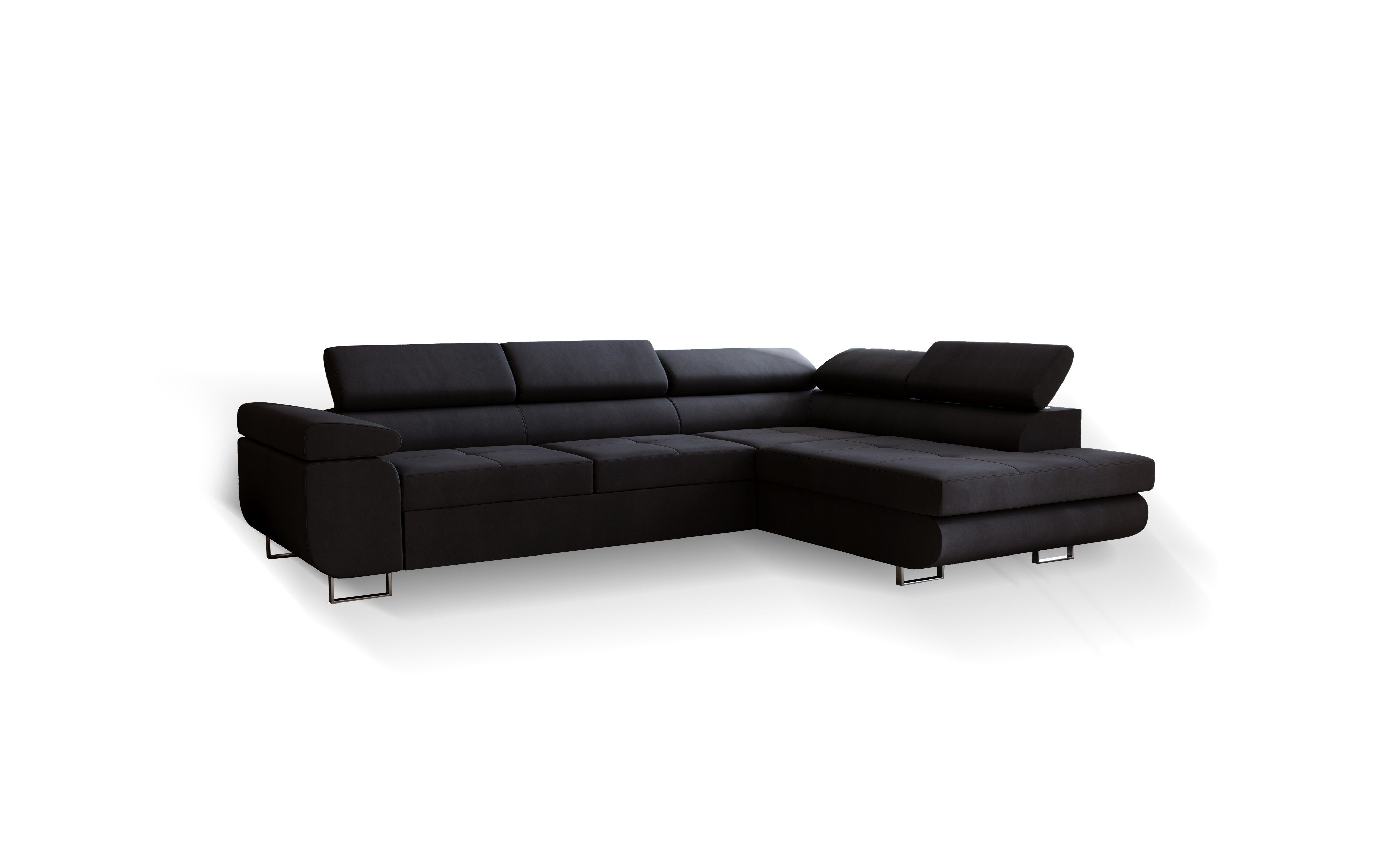 Goldstoff Ecksofa mit Schlaffunktion - Designersofa, Sofa mit Bettfunktion günstig online kaufen