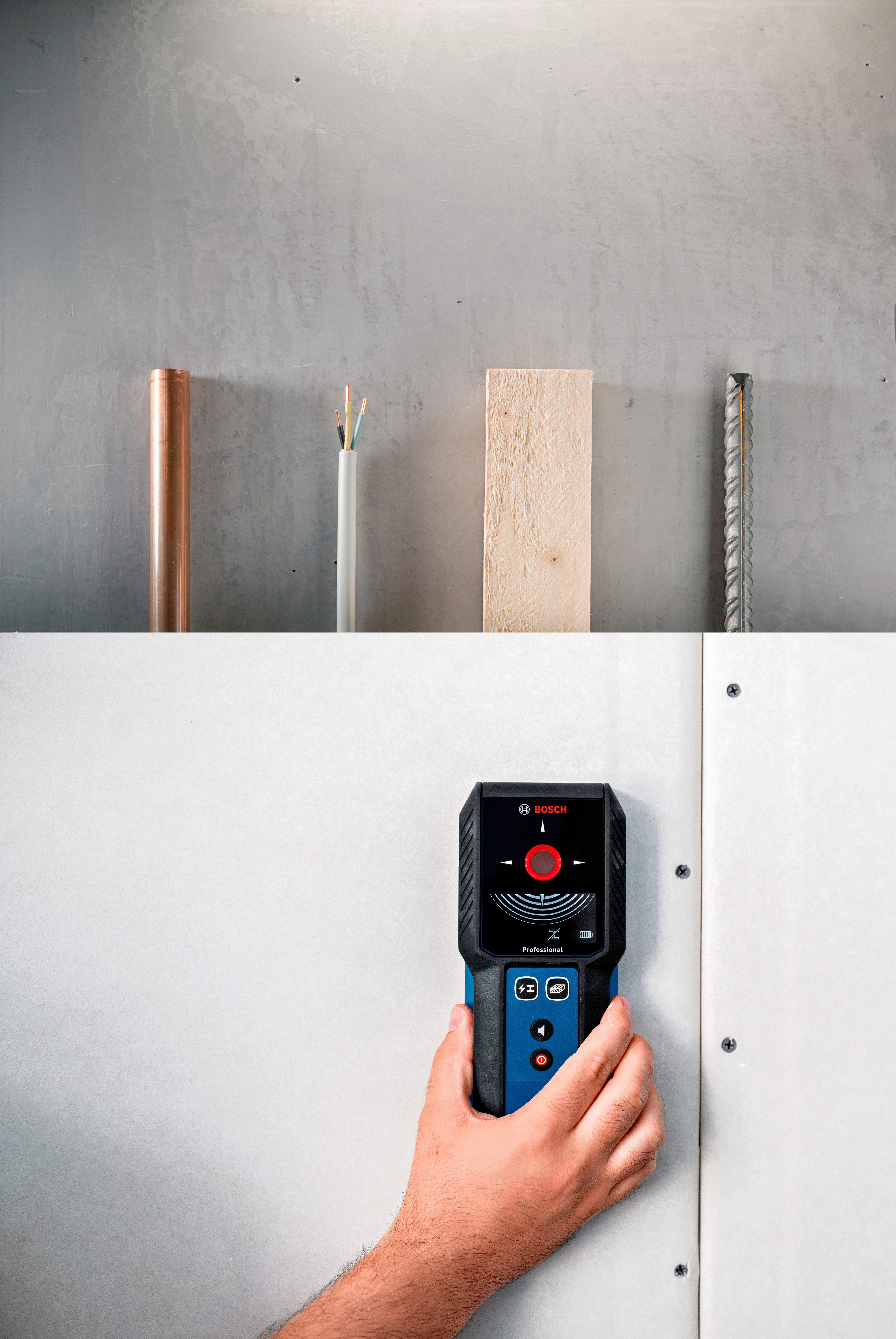 Bosch Professional Leitungsortungsgerät »GMS 120-27«, mit Tasche; 2 x 1,5 V LR6-Batterie (AA)