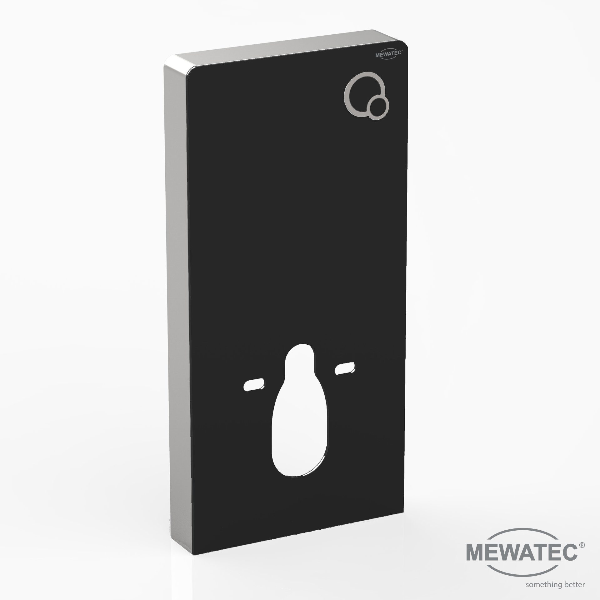 MEWATEC Vorwandelement WC Spülkasten MagicWall© Spülwand, Sanitärmodul, Umrüstmodul, schwarz, - Sanitärmodul, Aufputz-Spülkasten für wandhängende Toiletten
