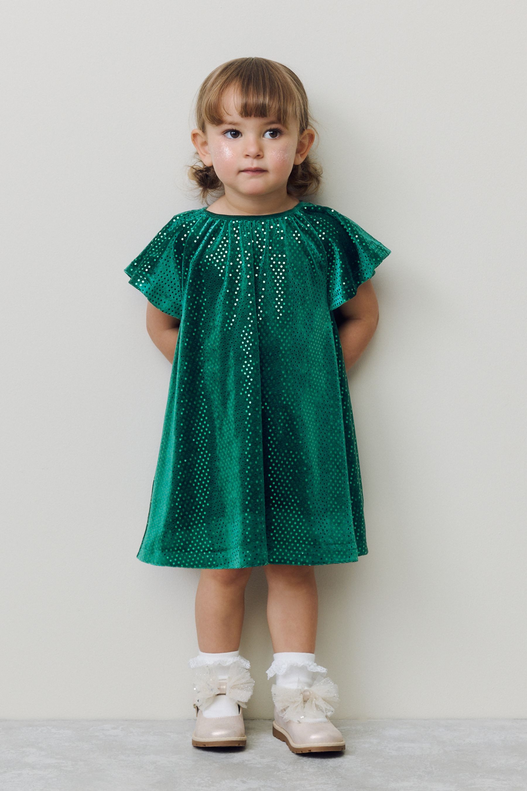 Next Partykleid Samt-Partykleid mit Pailletten (1-tlg) günstig online kaufen