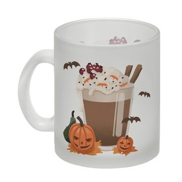 speecheese Tasse Pumpkin Spice Latte Glas Tasse für Halloween