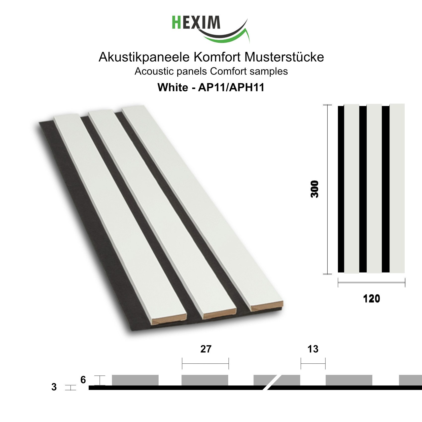 Hexim Wanddekoobjekt White (Akustikpaneele Musterstück - günstig online kaufen
