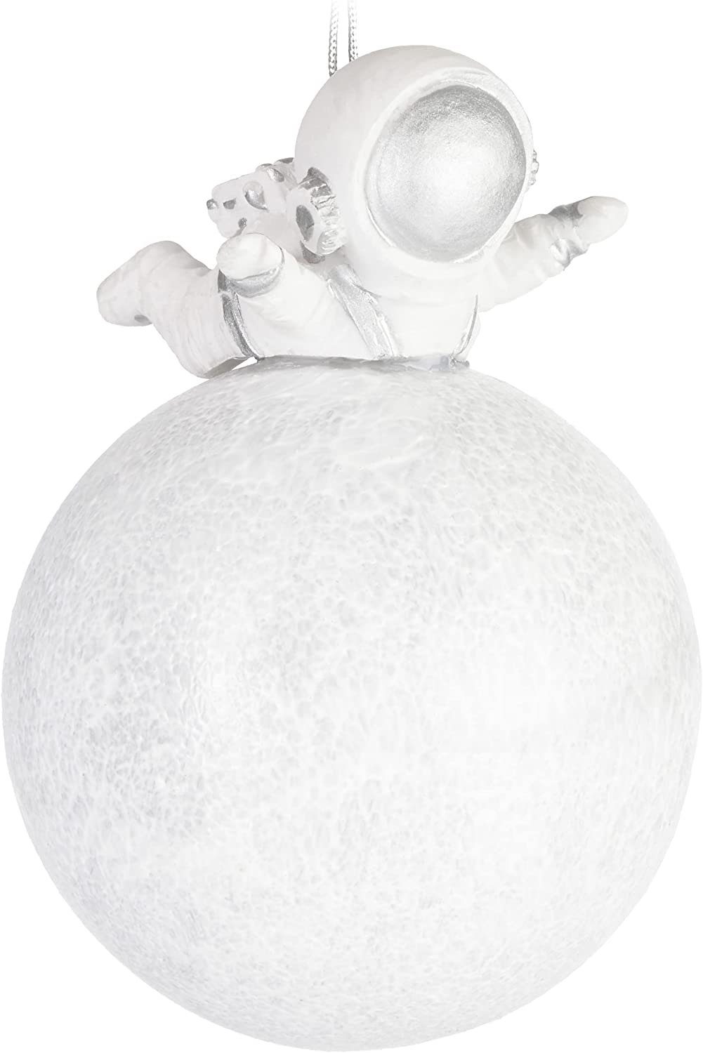 Weihnachtsbaumkugel Astronaut auf dem Mond Glas Weihnachtskugel - Handbemalt - Mondlandung