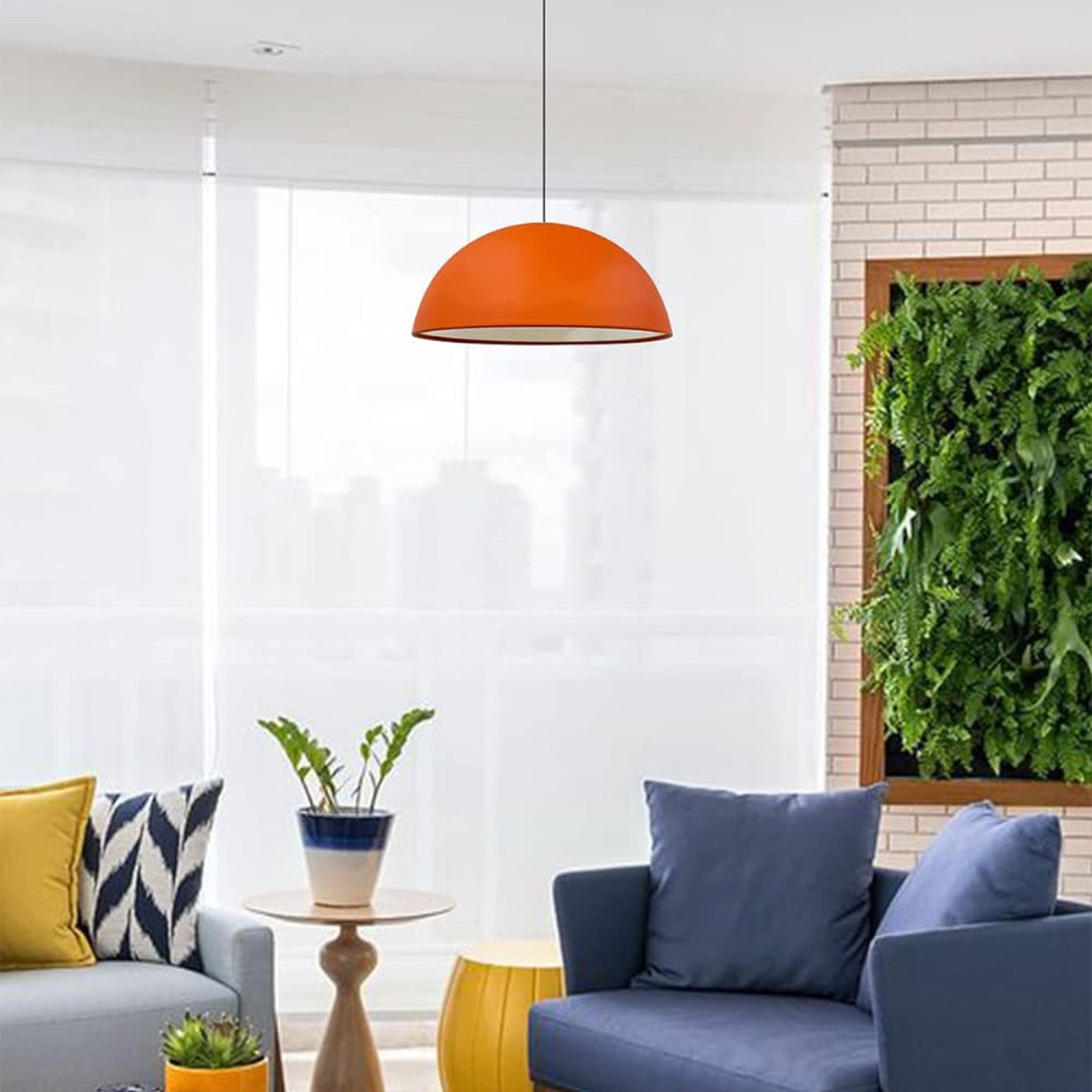 Bamyum Pendelleuchte Bamyum Hängelampe I Lipeo I Ø40 cm E27 Metall Deko Modern Lampe, ohne Leuchtmittel