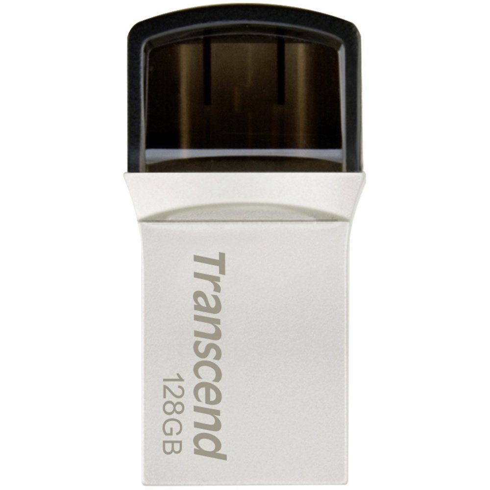 Transcend Transcend JetFlash 890 USB-Zusatzspeicher Smartphone/Tablet Silber 128 Micro-USB-Stick