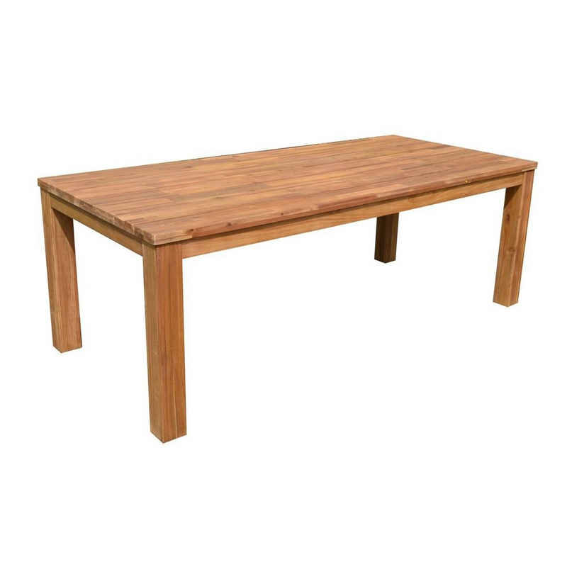 Gravidus Gartentisch Tisch Küchentisch Esstisch Gartentisch Akazie Holz 220 x 100 cm