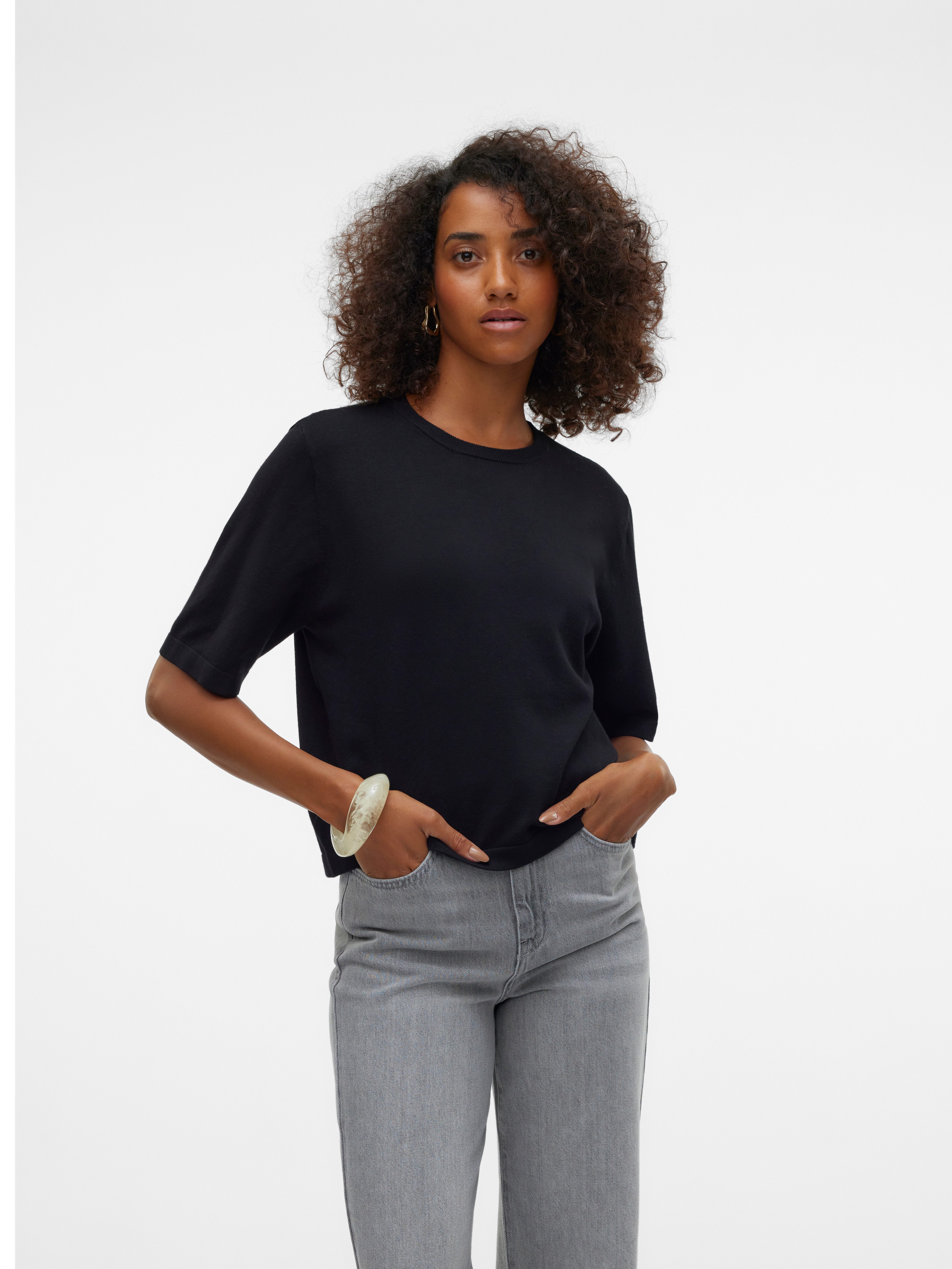 Vero Moda Kurzarmpullover VMSILJE 2/4 O-NCK günstig online kaufen