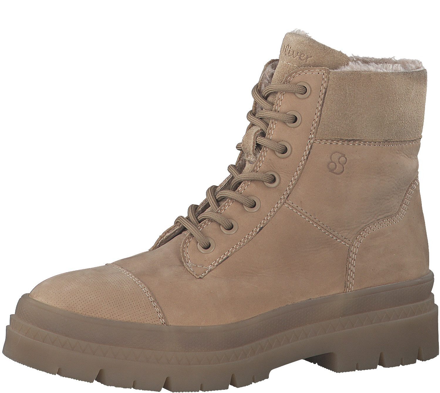 s.Oliver 5-26226-29-337 aus Leder - gefüttert - camelbraun Damen Winterstie günstig online kaufen