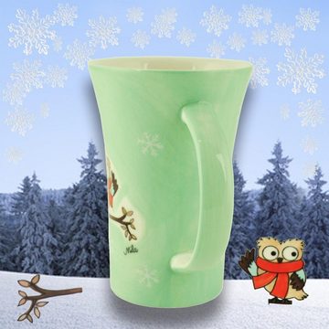 Mila Becher Mila Keramik-Becher Coffee Pot Hallo Winter-Eule, Keramik