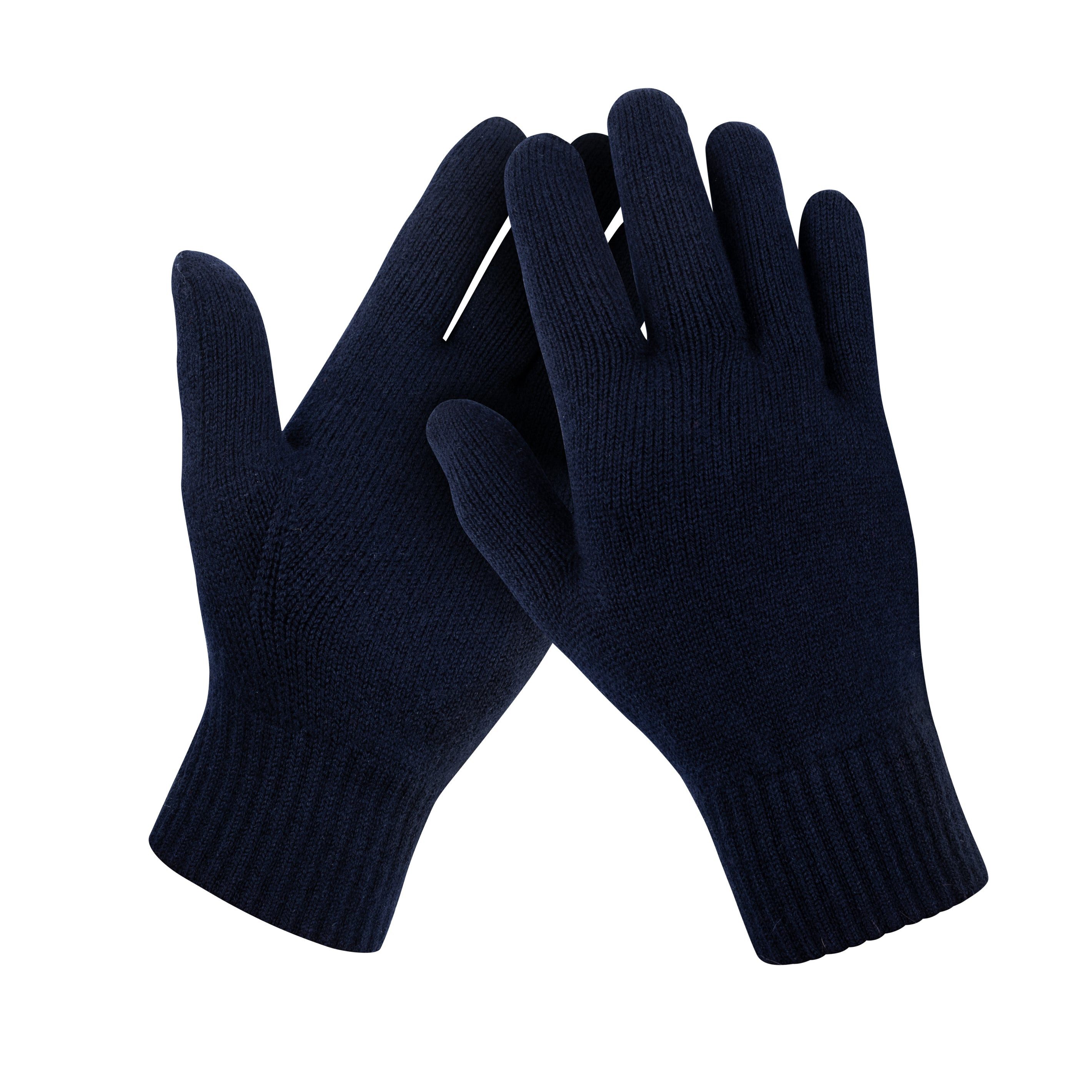 Tom Fyfe Strickhandschuhe TOM FYFE Merino Strickhandschuhe Unisex Dunkelblau / L/XL