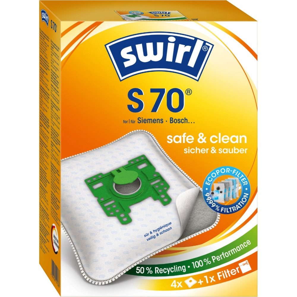 Swirl Staubsaugerbeutel S 70 EcoPor - Staubsaugerbeutel - weiß