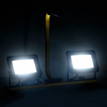 vidaXL Flutlichtstrahler LED-Fluter mit Handgriff 2x30 W Kaltweiß