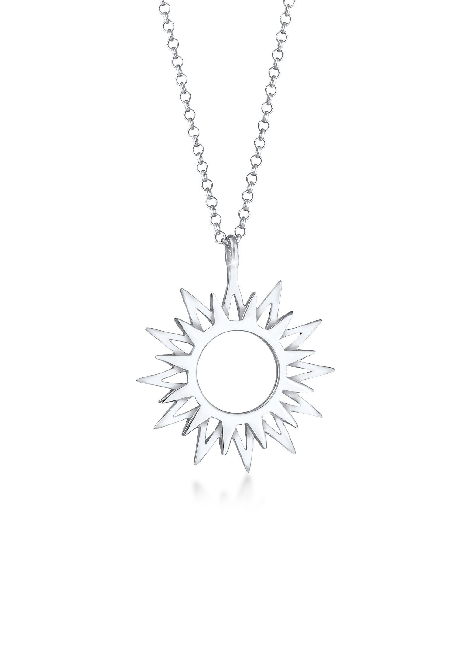 Elli Kette mit Anhänger Sonne Sun Strahlen Astro Symbol 925 Silber
