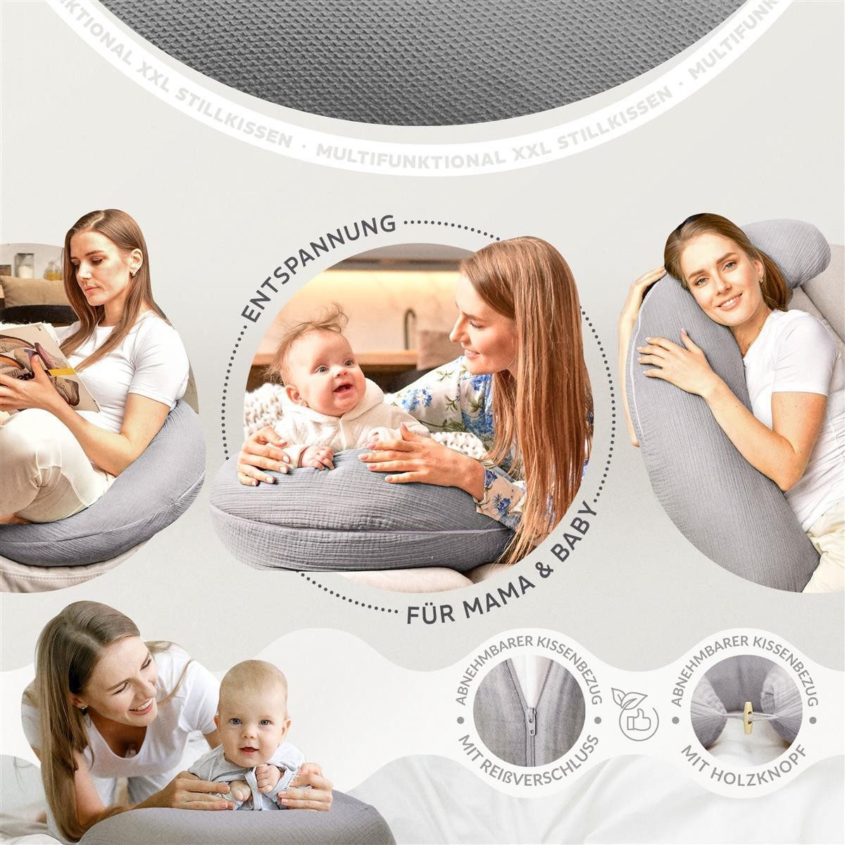 SEI Design Stillkissen StillkissenXXL Seitenschläferkissen 190x30 günstig online kaufen