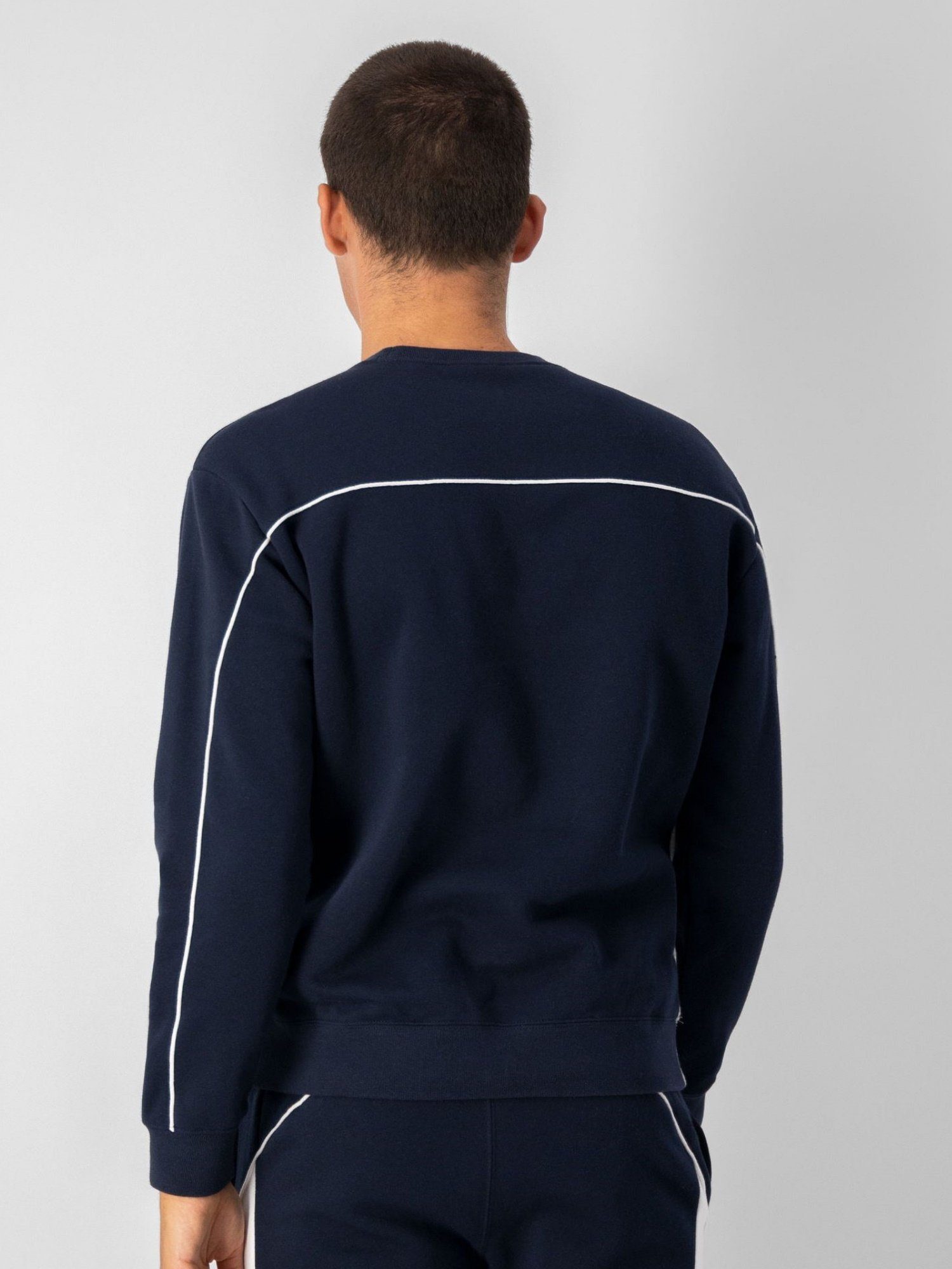 Fleece-Sweatshirt und in Pullover blau Farbblockoptik Sweatshirt Champion