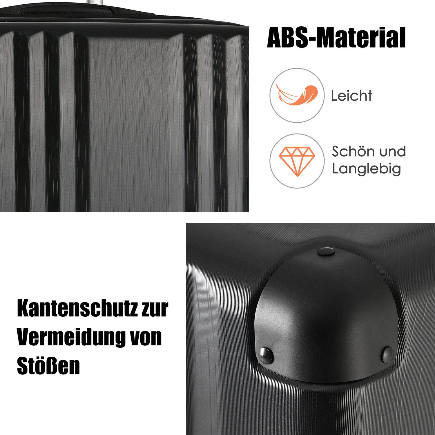 autolock Handgepäckkoffer Hardside Carry-On Luggage, Koffer mit Rollen