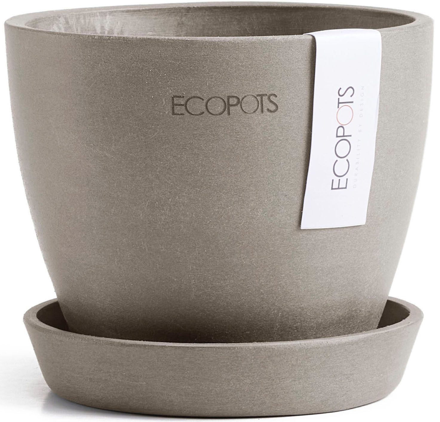 ECOPOTS Blumentopf Antwerp Mini 11 Taupe, für den Innenbereich