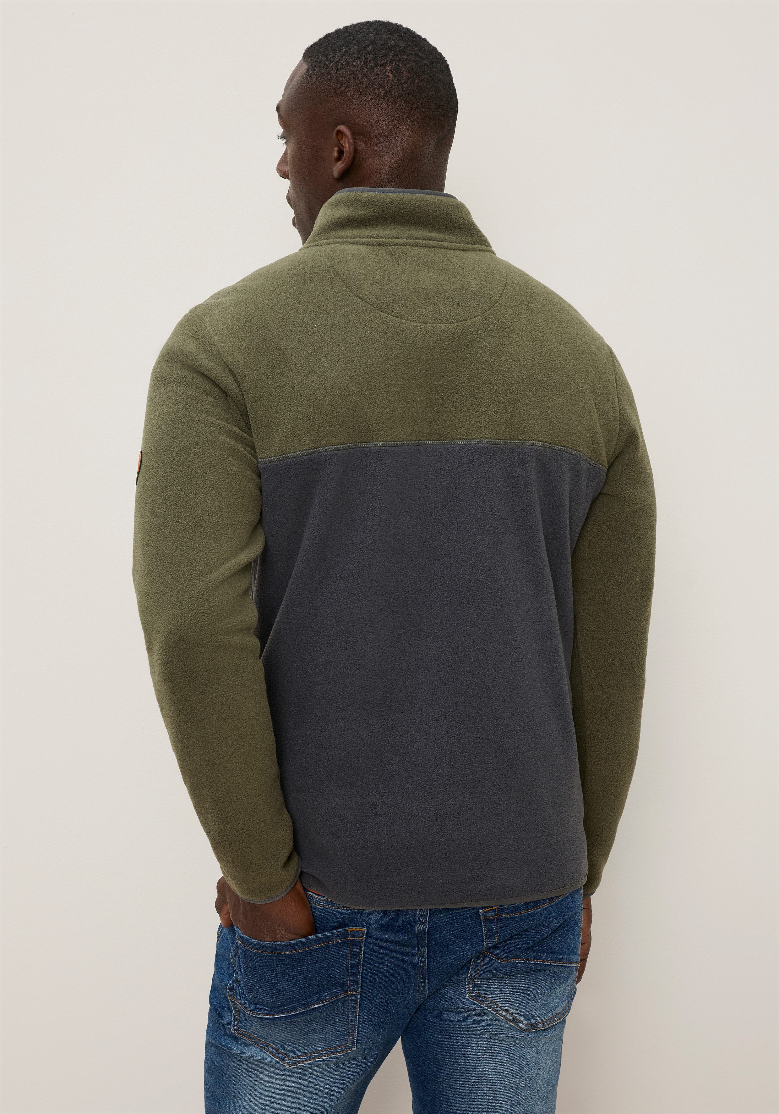 KangaROOS Fleecepullover mit hochschließendem Kragen, Langarm-Design, auch in größeren Größen