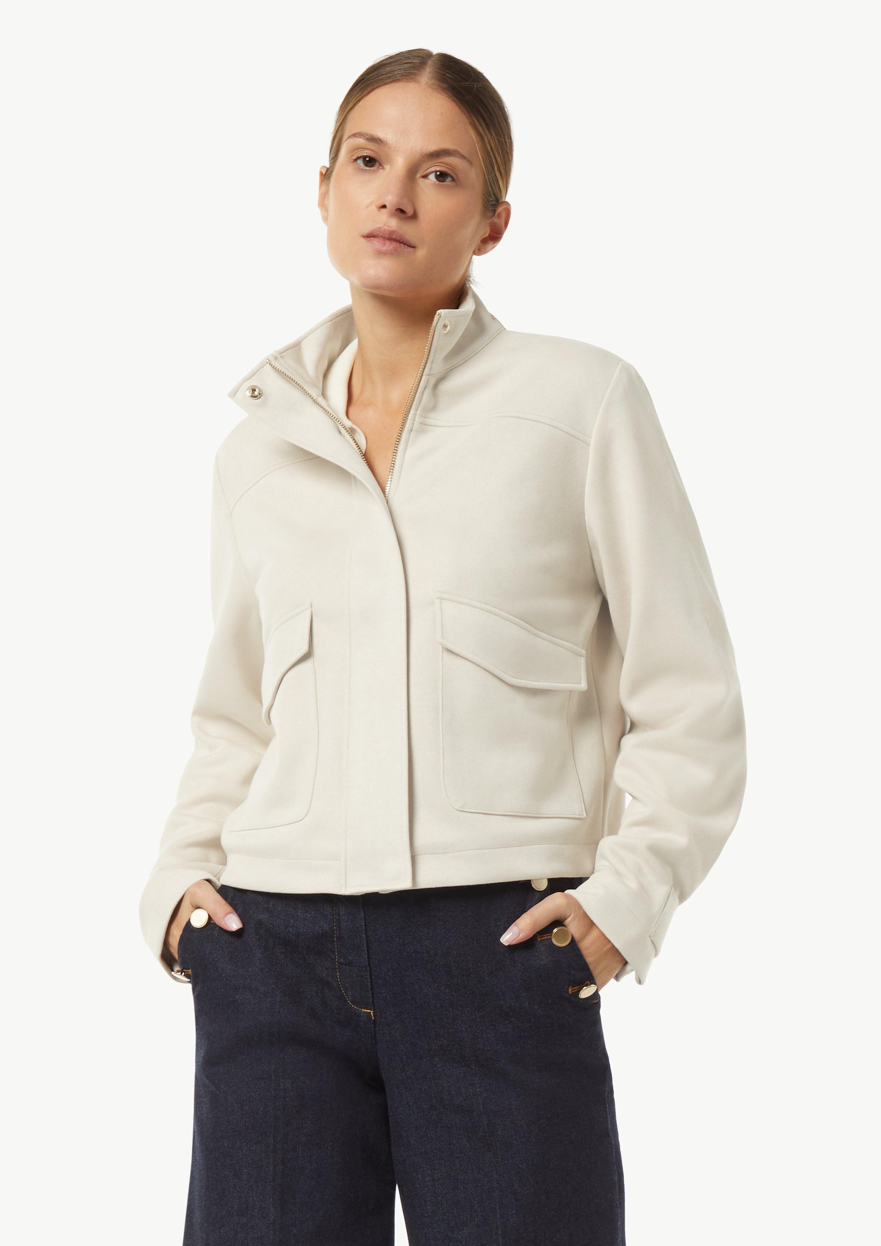 Blusenblazer Kurze Jacke in Wildleder-Optik
