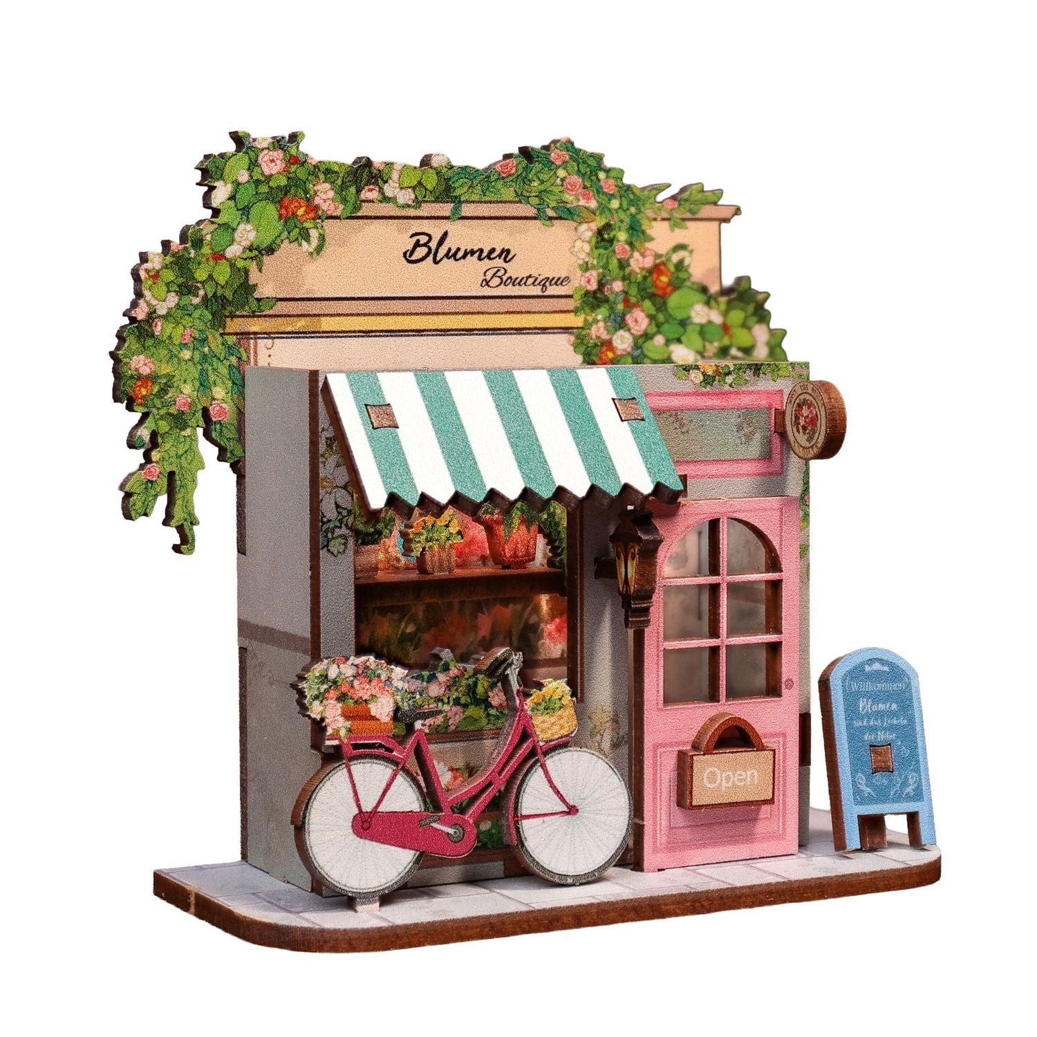 Lesezeichen Mini Book Nook DIY Bücherecke Blumenladen