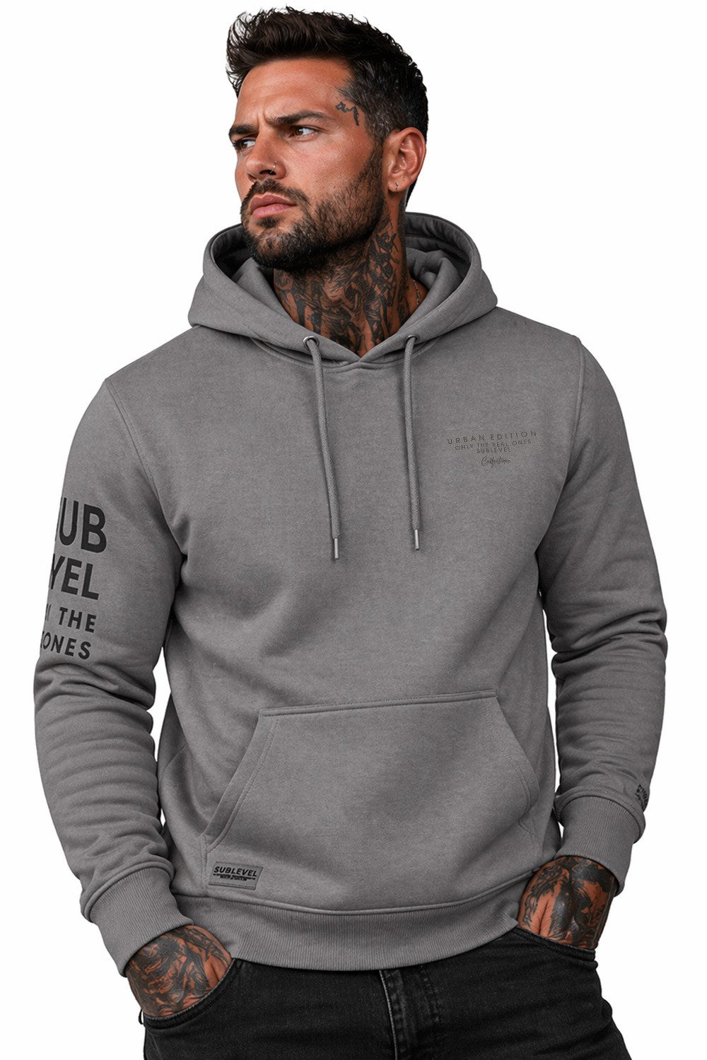 SUBLEVEL Kapuzenpullover Herren Zipper Hoody Jacke Pullover Hoodie Super Soft S-XXL Perfekte Passform Hochwertige Verarbeitung, Angenehm weich & bequem