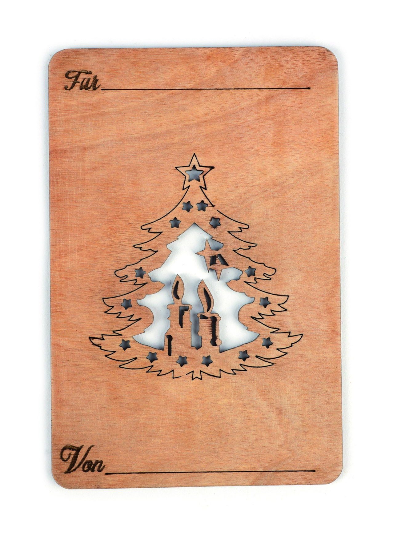 El Puente Dekohänger Weihnachtskarte mit integriertem Deko-Anhänger, Handmade, Handmade