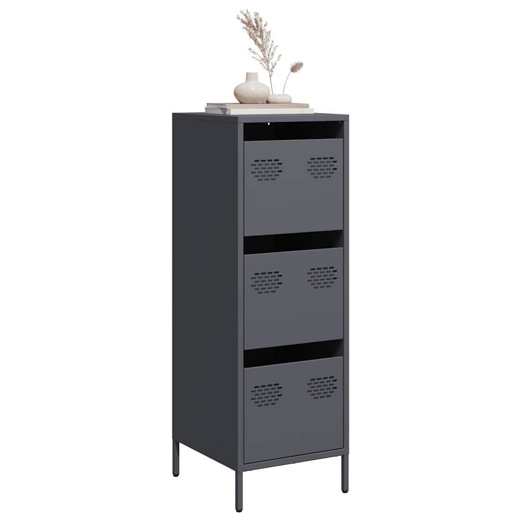 vidaXL Highboard Highboard Anthrazit 39x35x103,5 cm Stahl (1 St)