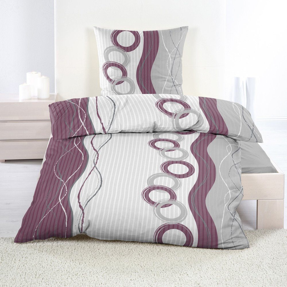 Casa Colori Bettwäsche Seersucker Bettwäsche Garnitur günstig online kaufen