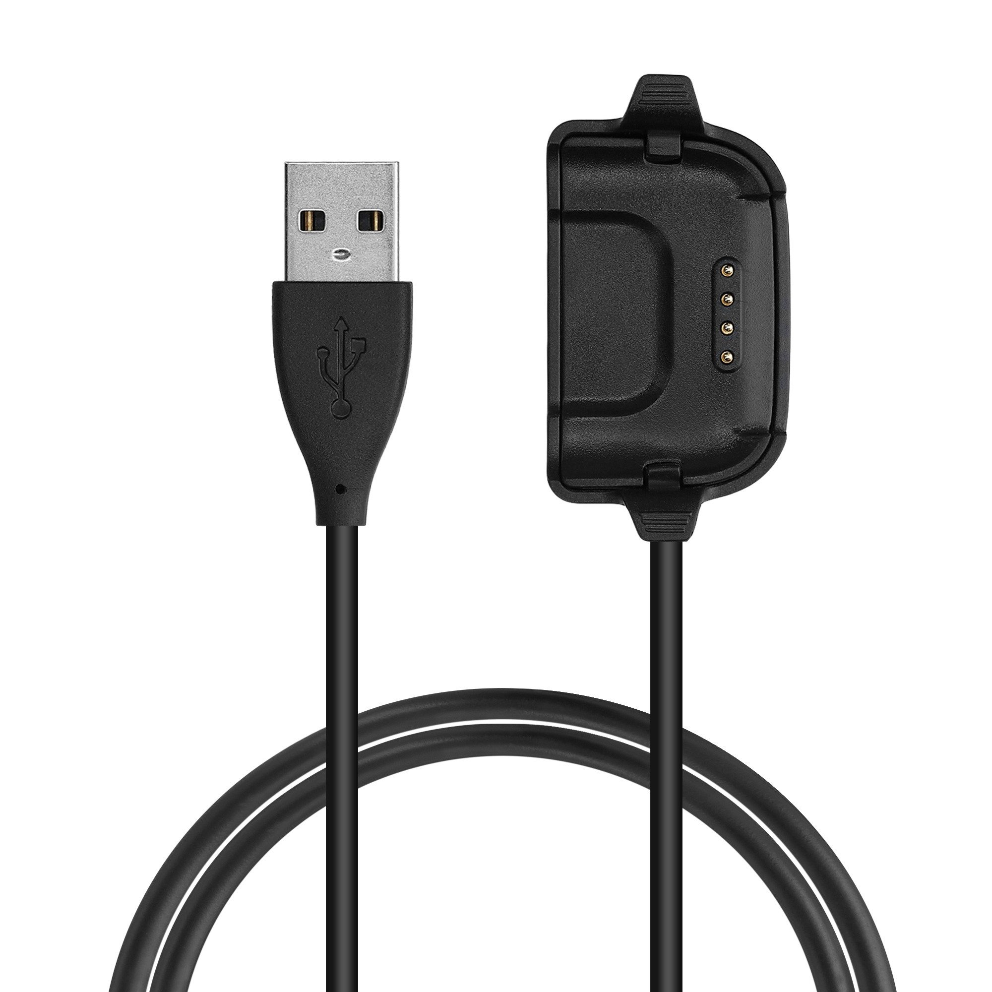 kwmobile Smartwatch Ladekabel für Willful ID205 / Yamay SW020 Smartphone-Ladegerät (1-tlg., USB Ladekabel für Smartwatch Aufladekabel - Fitnesstracker Ersatzkabel)