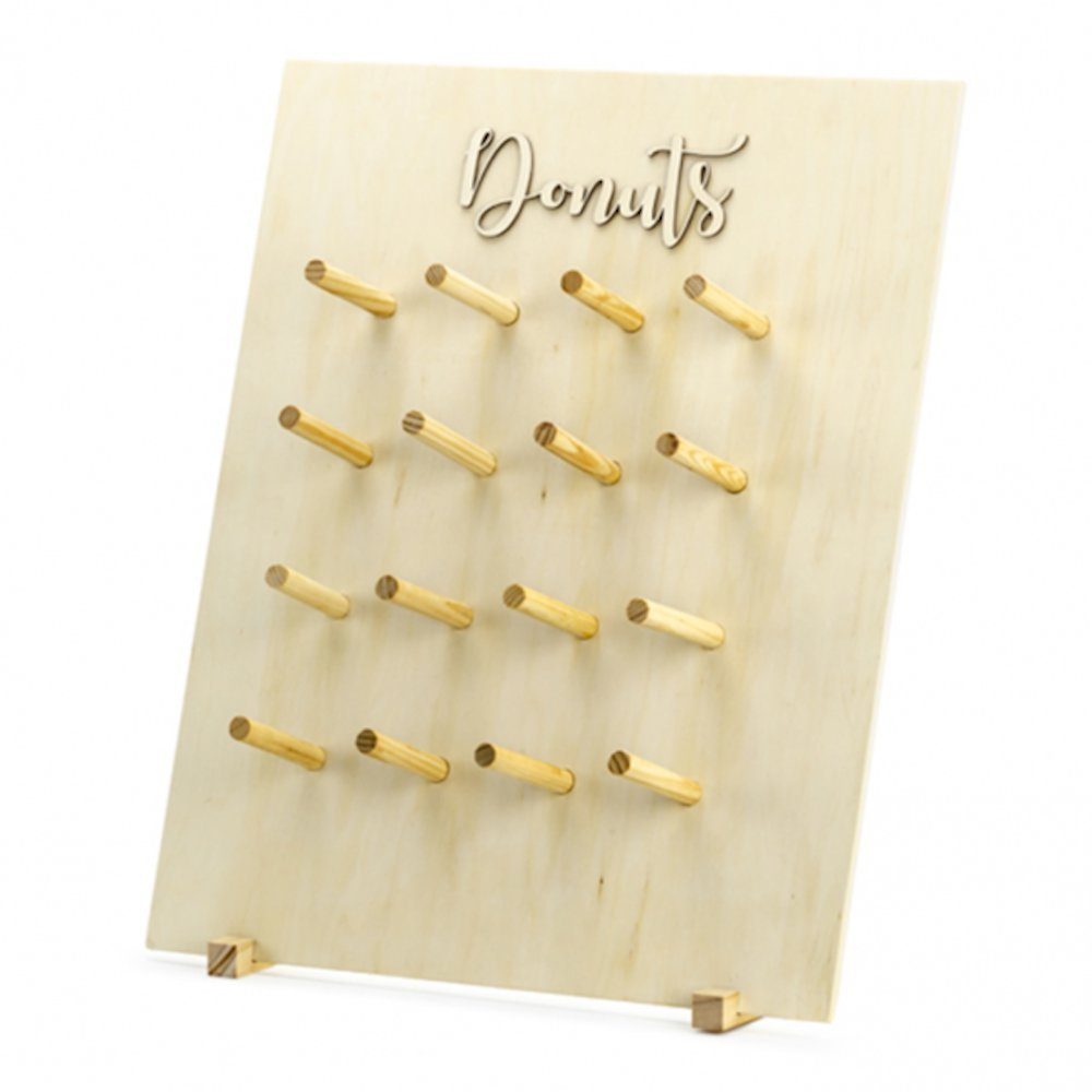 partydeco Einweggeschirr-Set Donut Wall, 45x55cm, Holz, 1 Stück, Holz