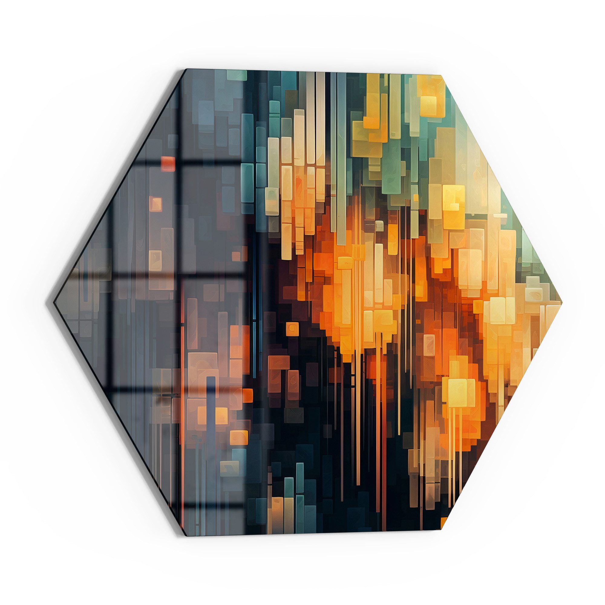 DEQOART Magnettafel 'Nächtlicher Farbregen', Whiteboard Pinnwand beschreibbar