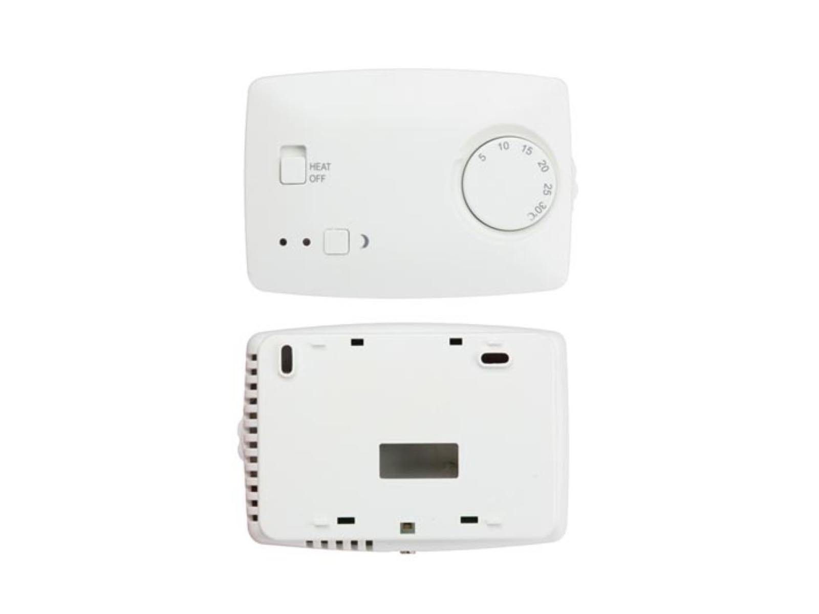 PEREL Raumthermostat, max. 230 V, elektrisch, analoger Temperatruregler Termostat für Wand-Thermostat Heizungsregler