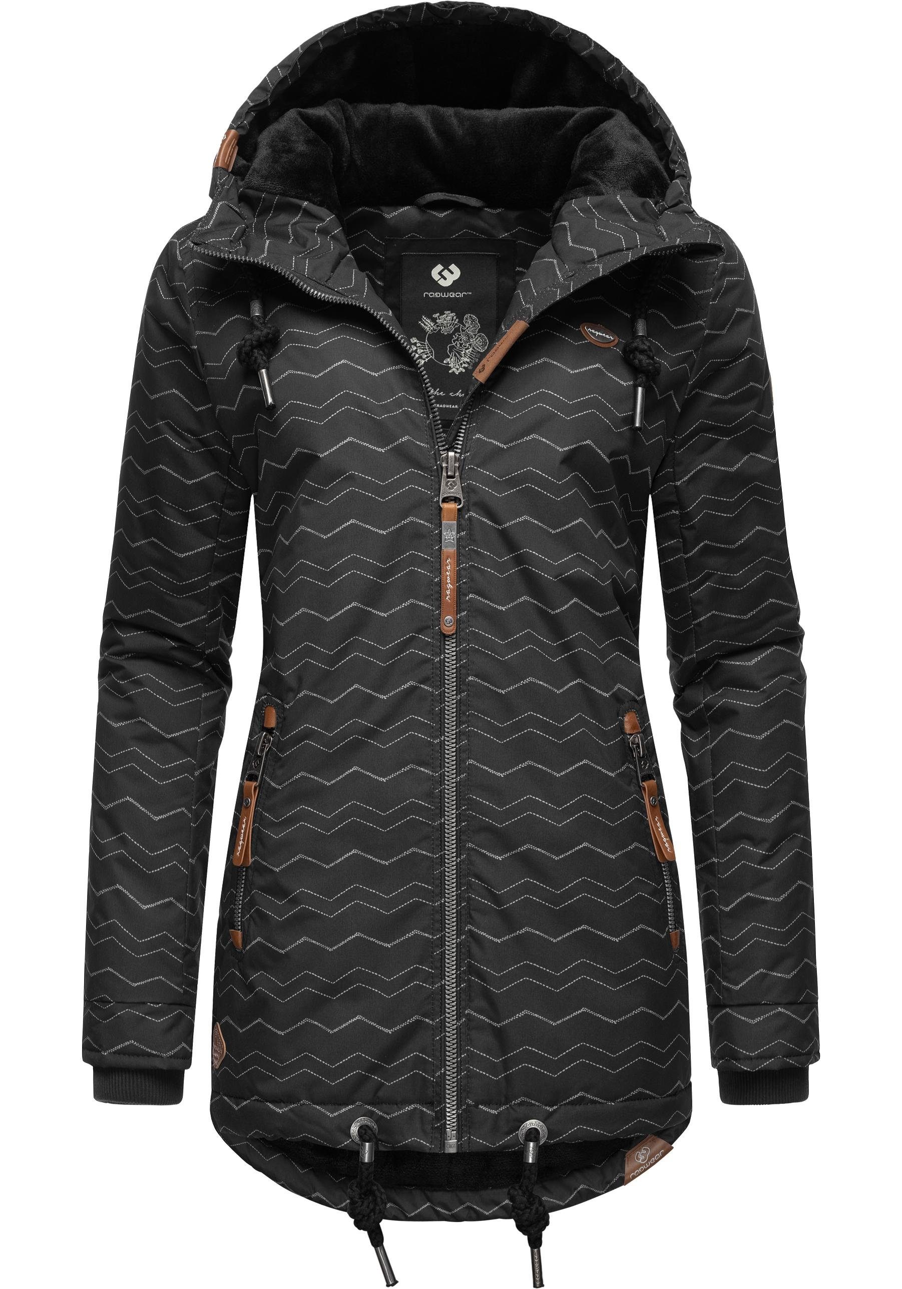 Ragwear Winterjacke Zuzka Winter Wasserdichter Winterparka mit Teddyfleece günstig online kaufen