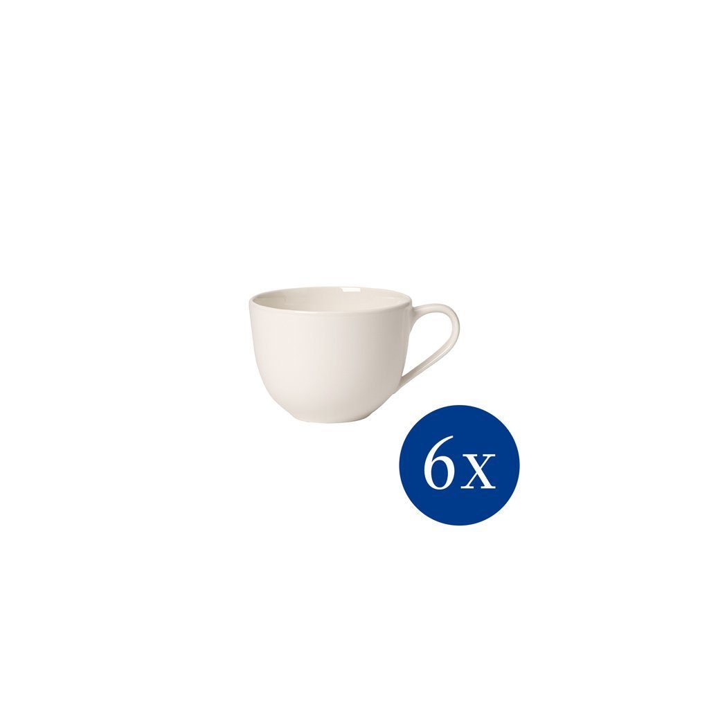 Villeroy & Boch Tasse For Me Kaffeetasse, 160 ml, 6 Stück, weiß, Porzellan