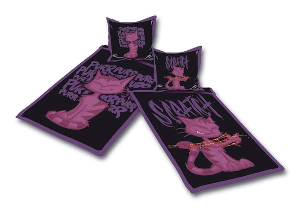 Trend Import Kinderbettwäsche Trendimport 10392700 Dreamworld Bettwäsche "Good - Bad Cat" 135x200 +