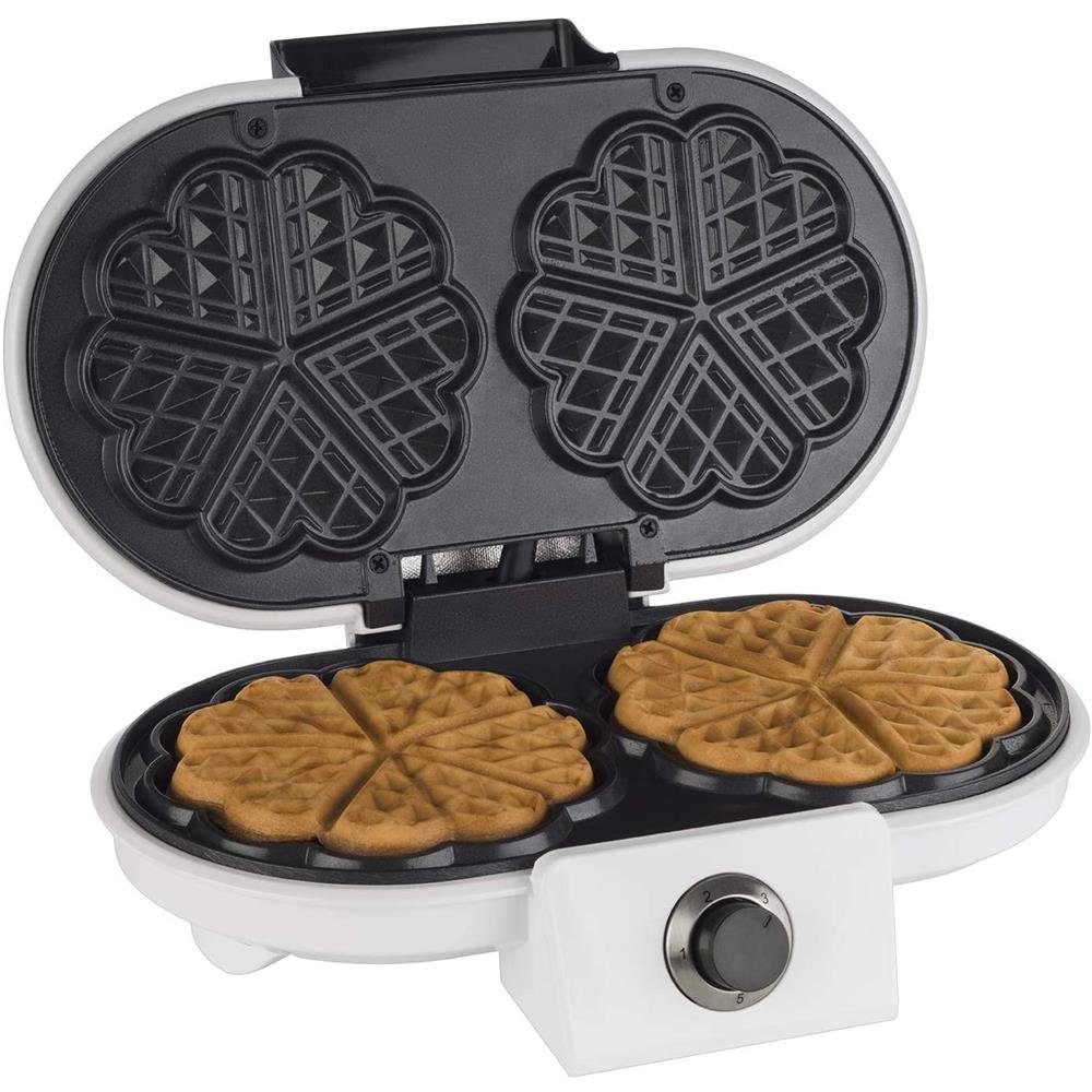 KORONA 2-in-1-Kombi-Waffeleisen Doppelwaffeleisen 41020, 1200 W, weiß, 2 Waffeln, Doppel Waffelmaker, Waffeleisen, Waffelautomat