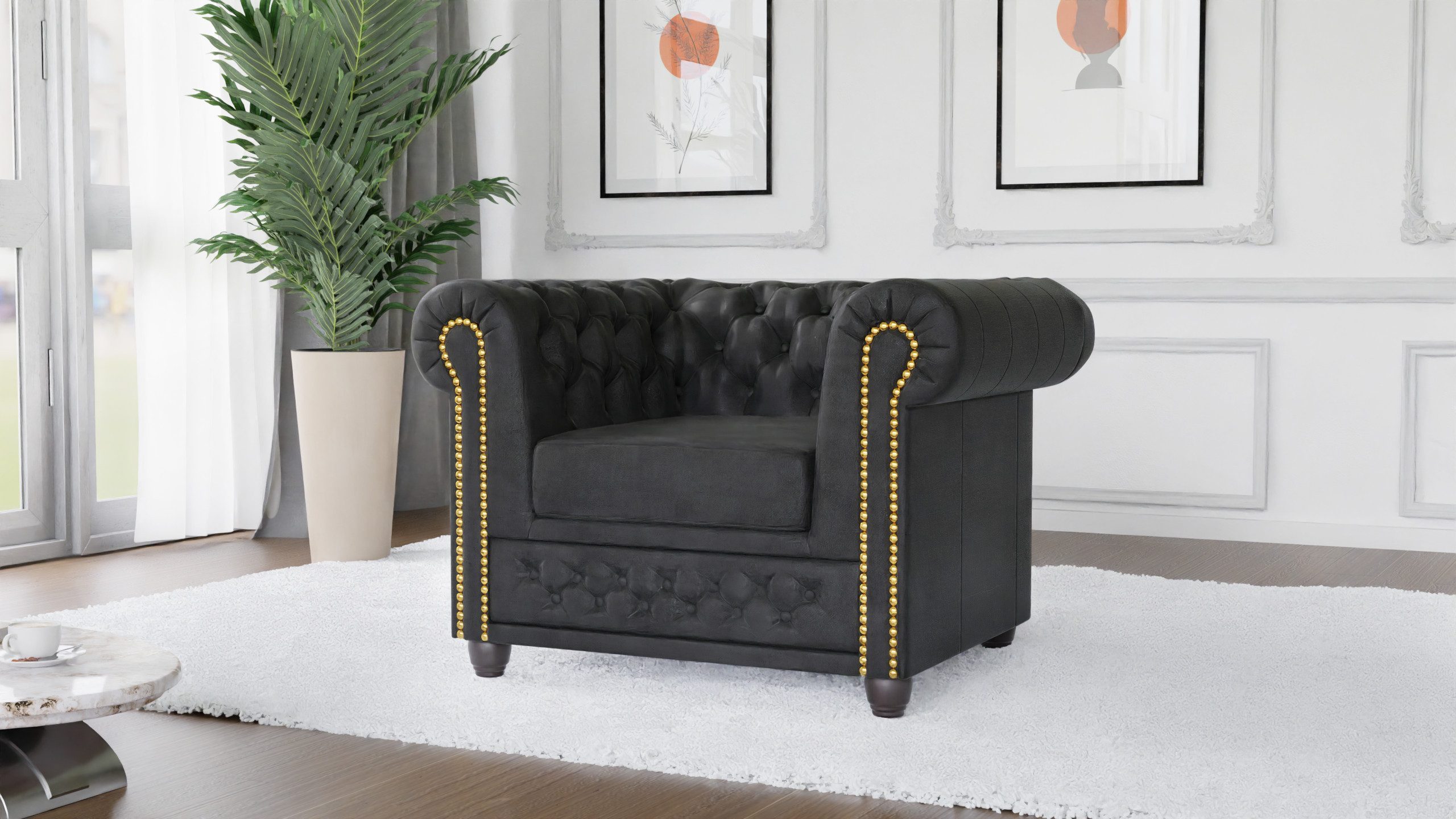 S-Style Möbel Chesterfield-Sessel Anton aus Vintage günstig online kaufen