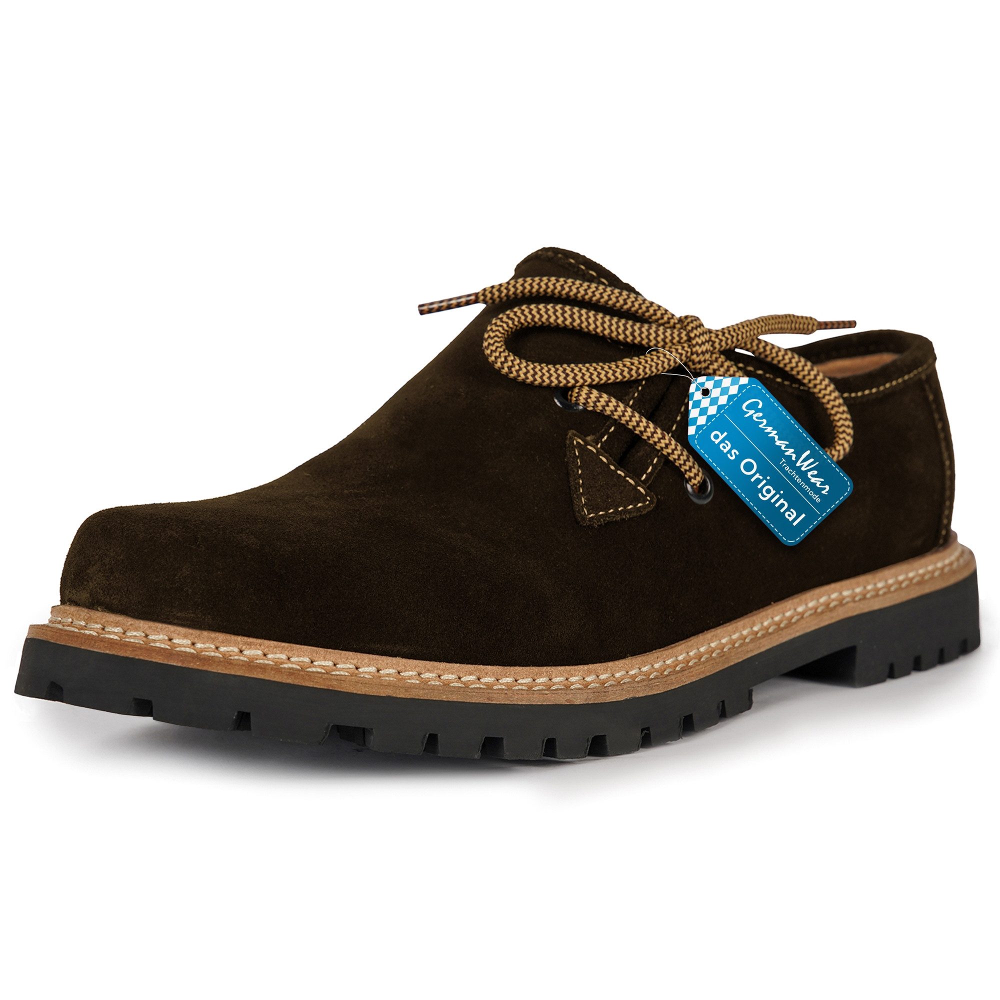 German Wear GW1801-VL Haferlschuh Trachtenschuhe Haferlschuhe Original-Handmachart Lederschuhe Wildleder