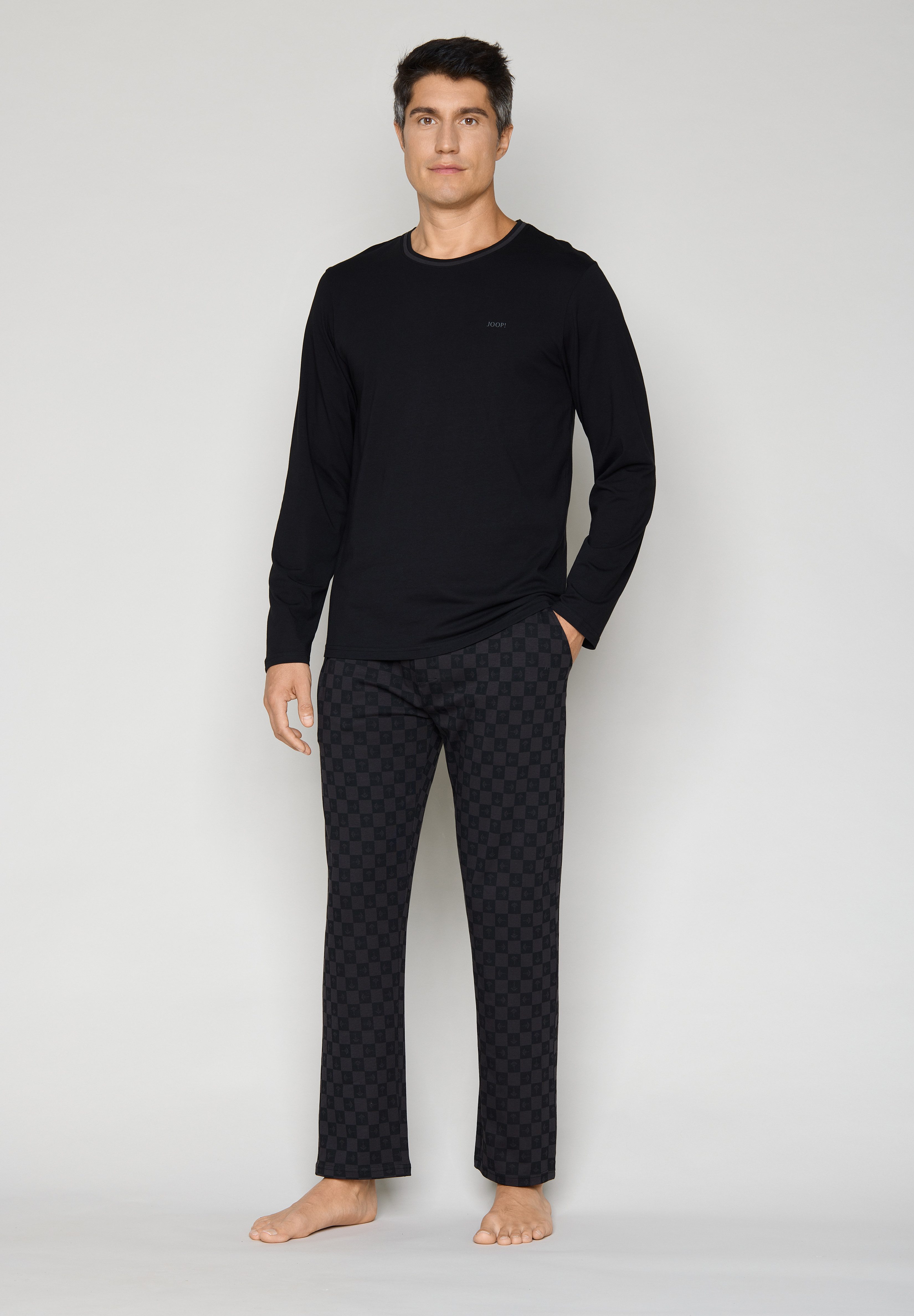 JOOP! Pyjama EPP Set (Cotton Jersey) mti seitlichen Taschen, Cotton-Mix, Rundhalsausschnitt