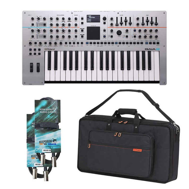 Roland Synthesizer Gaia 2 (virtuell analoger Synthesizer), mit Tasche und 2x MIDI-Kabel