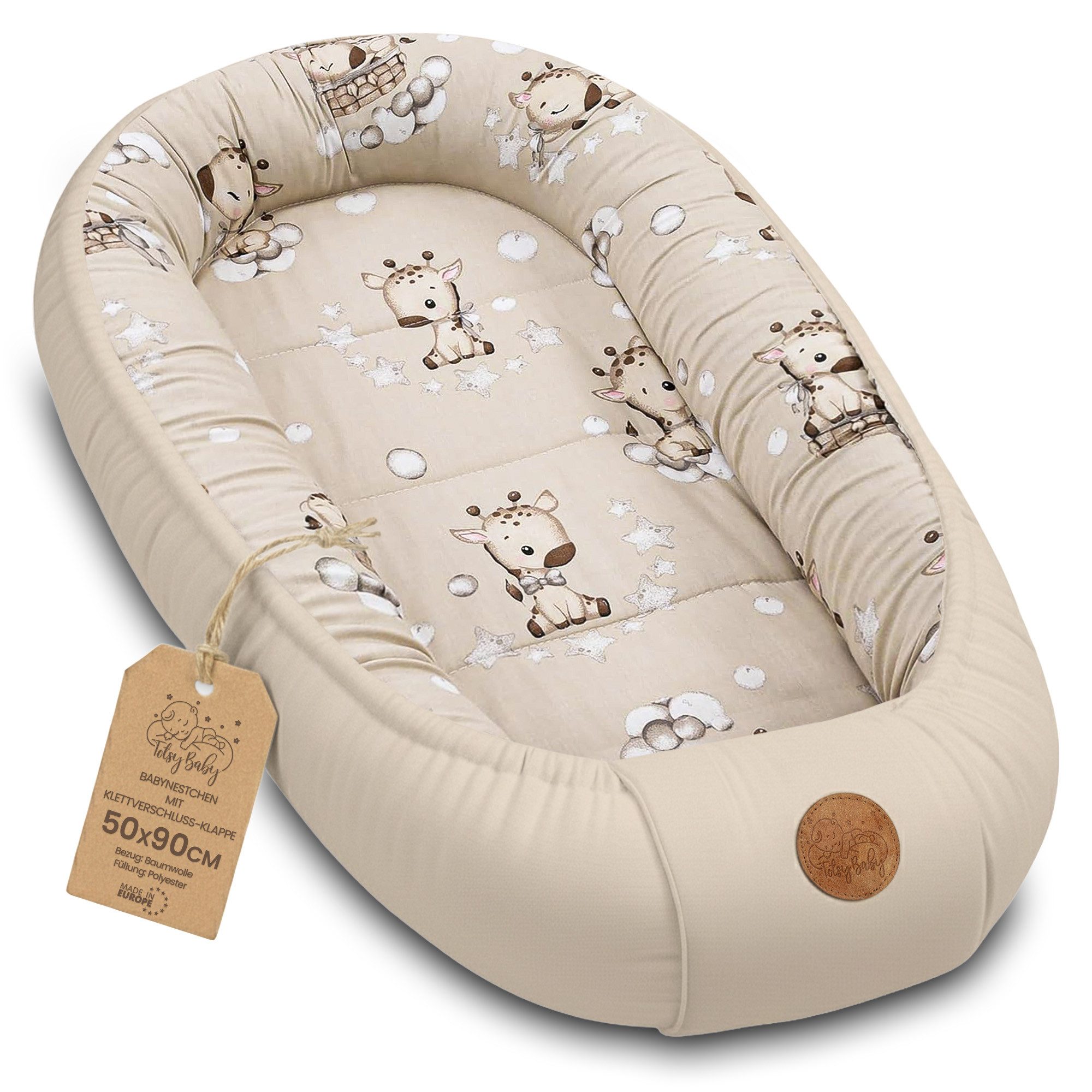 Totsy Baby Kuschelnest Babynest Babynestchen Neugeborene 90 x 50 cm - Baby Nestchen