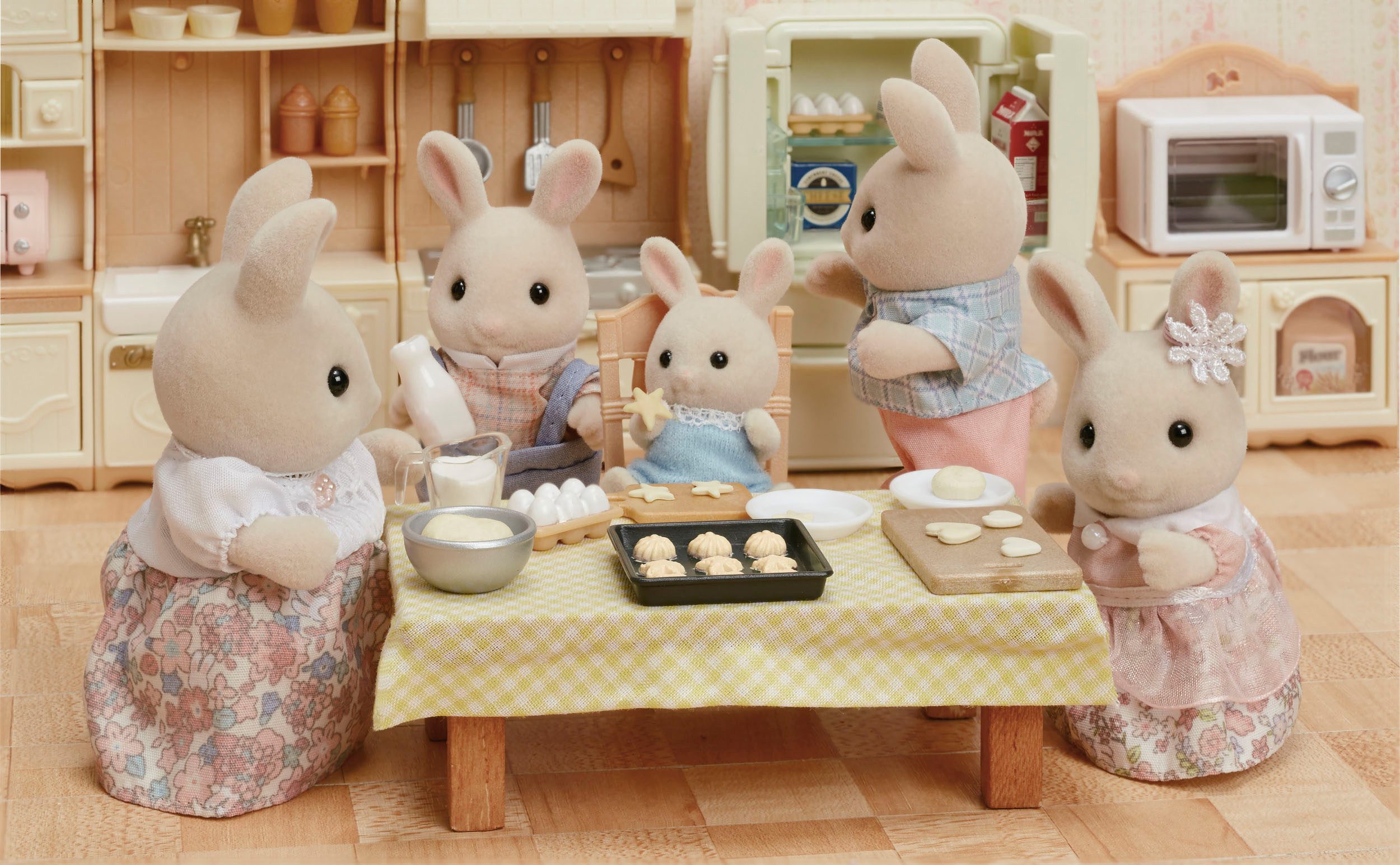 Sylvanian Families Spielfigur Spielset Milchhasen Familie (5706)