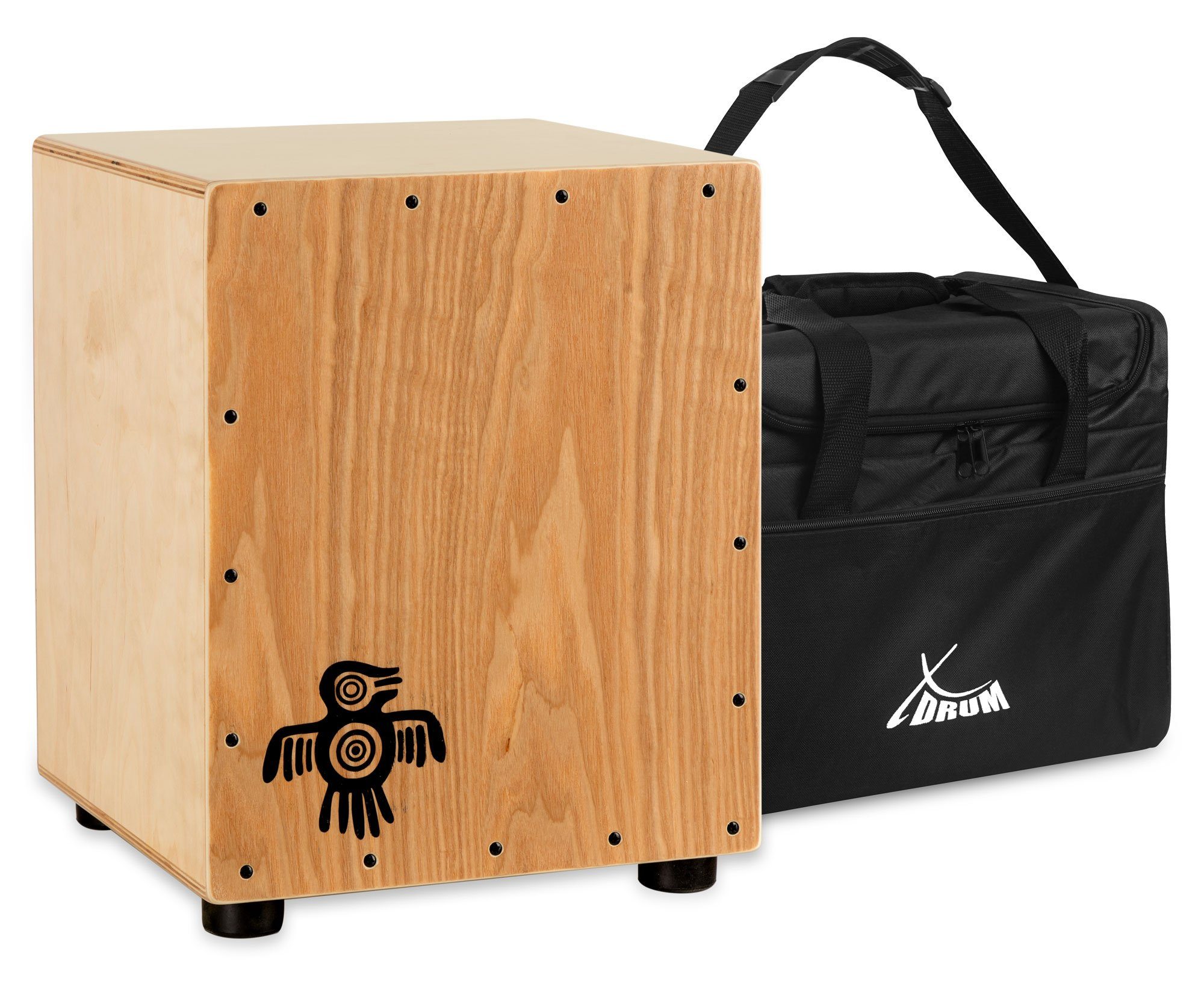 XDrum Cajon Kinder Cajon, inkl. Cajon Tasche, 37 cm hoch, daher perfekt für Kinder geeignet