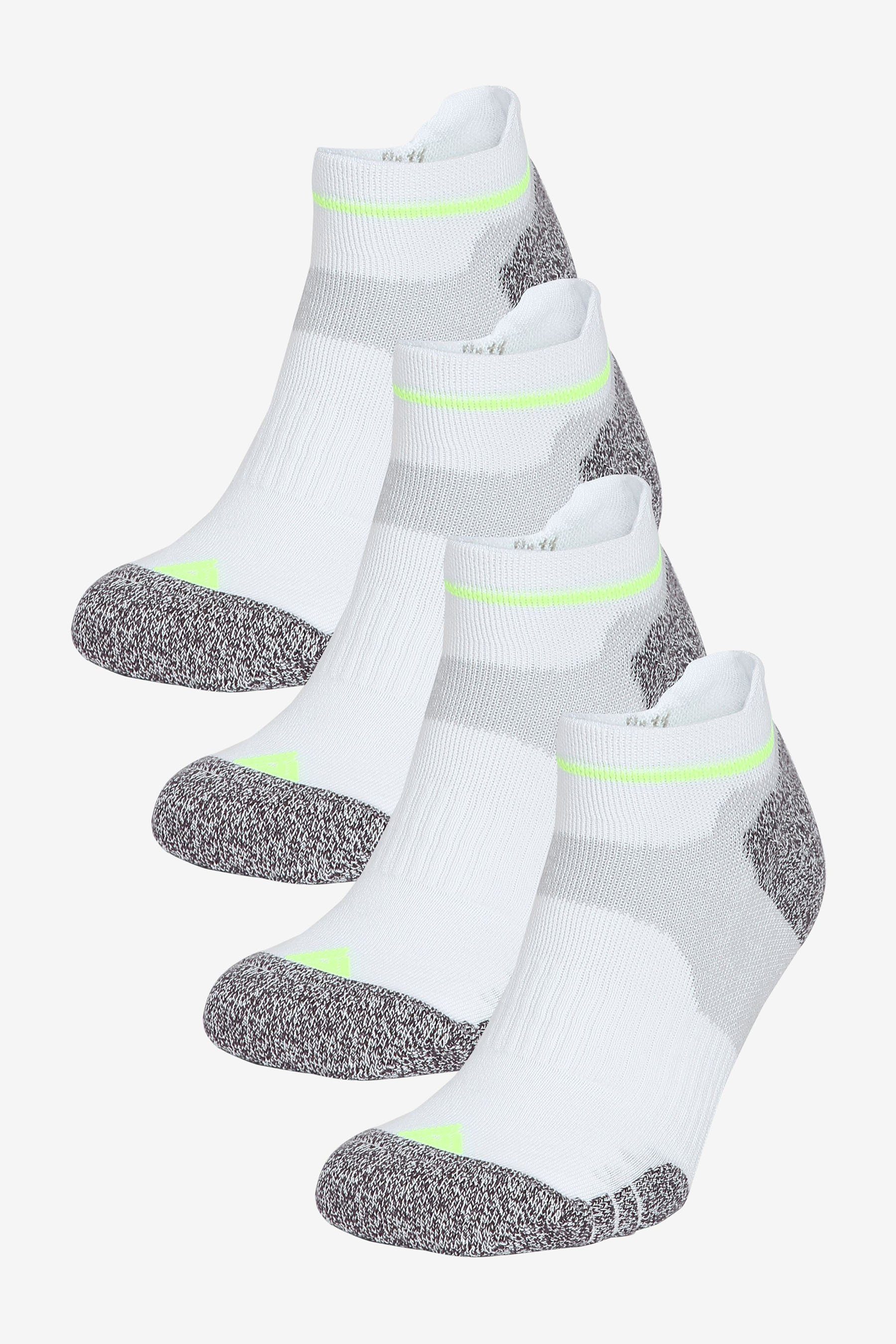 Next Füßlinge Next Active Gepolsterte Socken im 4er-Pack (4-Paar) White