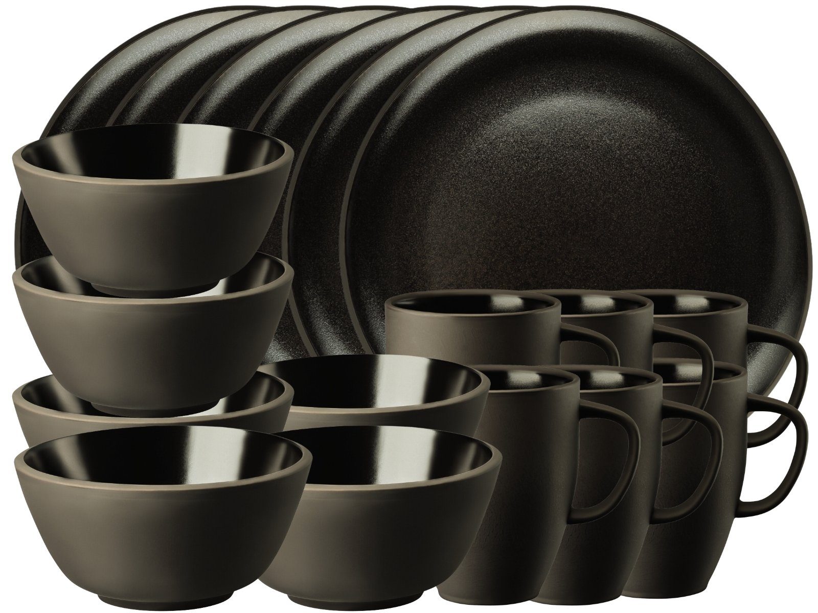Rosenthal Frühstücks-Set Junto Slate Grey Frühstücksset 18tlg