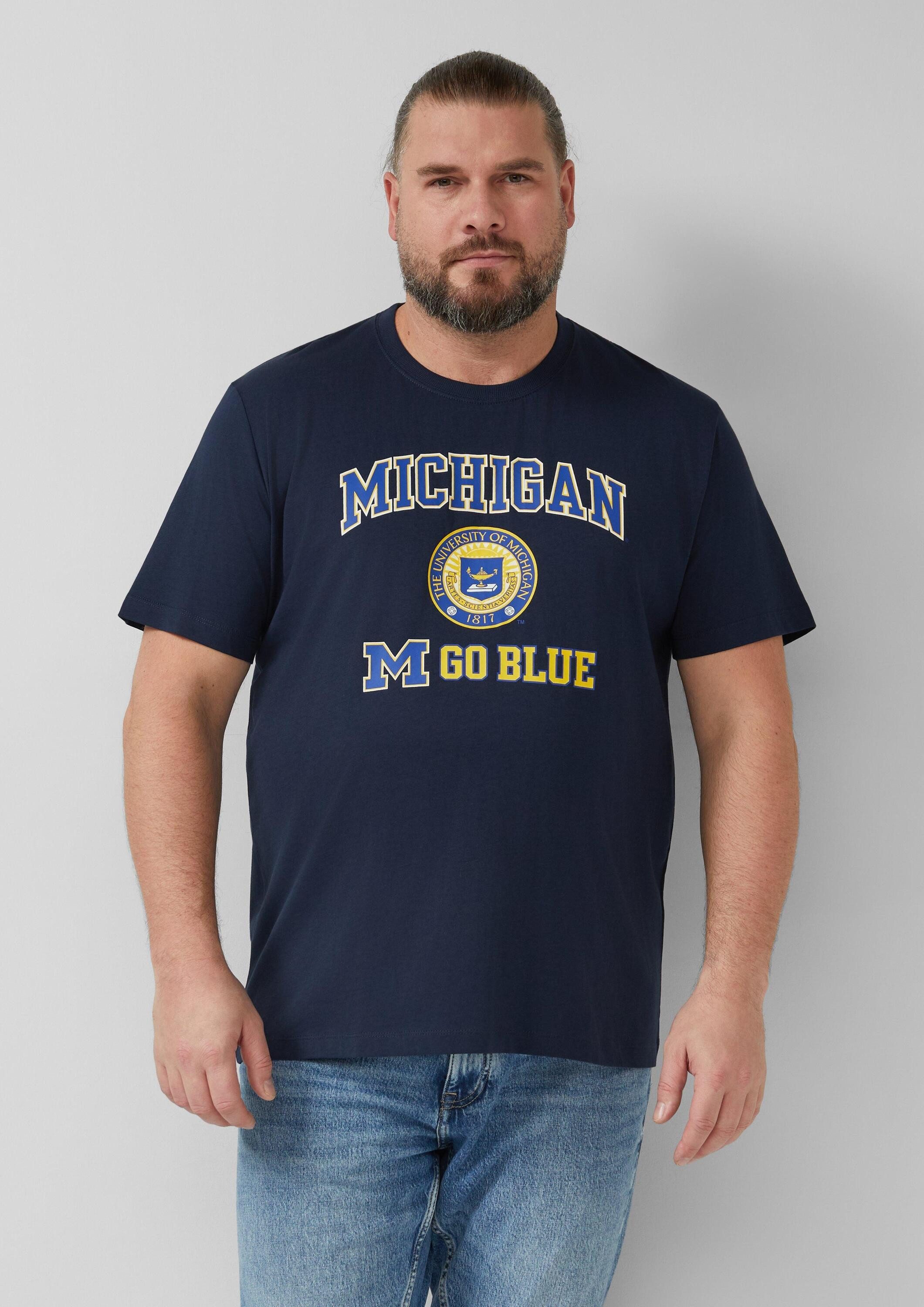 s.Oliver Kurzarmshirt T-Shirt T-Shirt mit College-Artwork günstig online kaufen