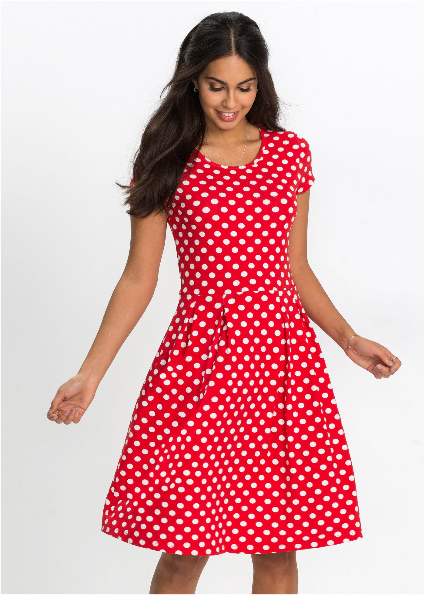 bonprix Jerseykleid (1-tlg) für sommerliche Tage, aus Viskose-Mix, ausgestellte Passform