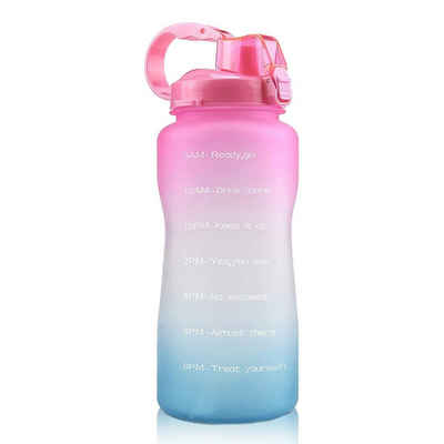 Juoungle Wasserkrug Wasserflaschen mit Strohhalm, Wasserkrug, auslaufsicher, Sportflasche