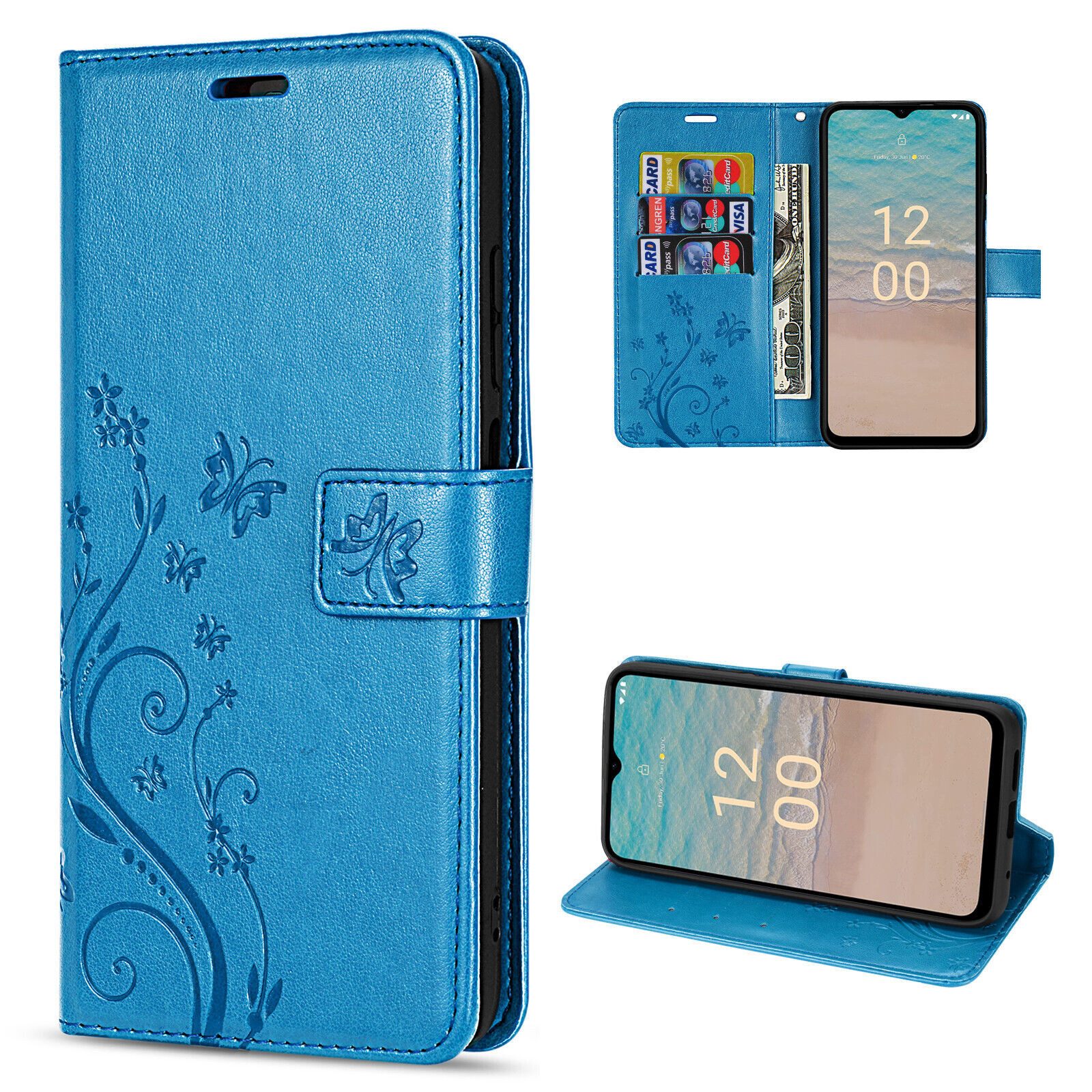 betterfon Handyhülle Handytasche für Nokia G22 Klapphülle Wallet Case, Bookstyle-Hülle: Magnetverschluss 3 Kartenfächer & Standfunktion